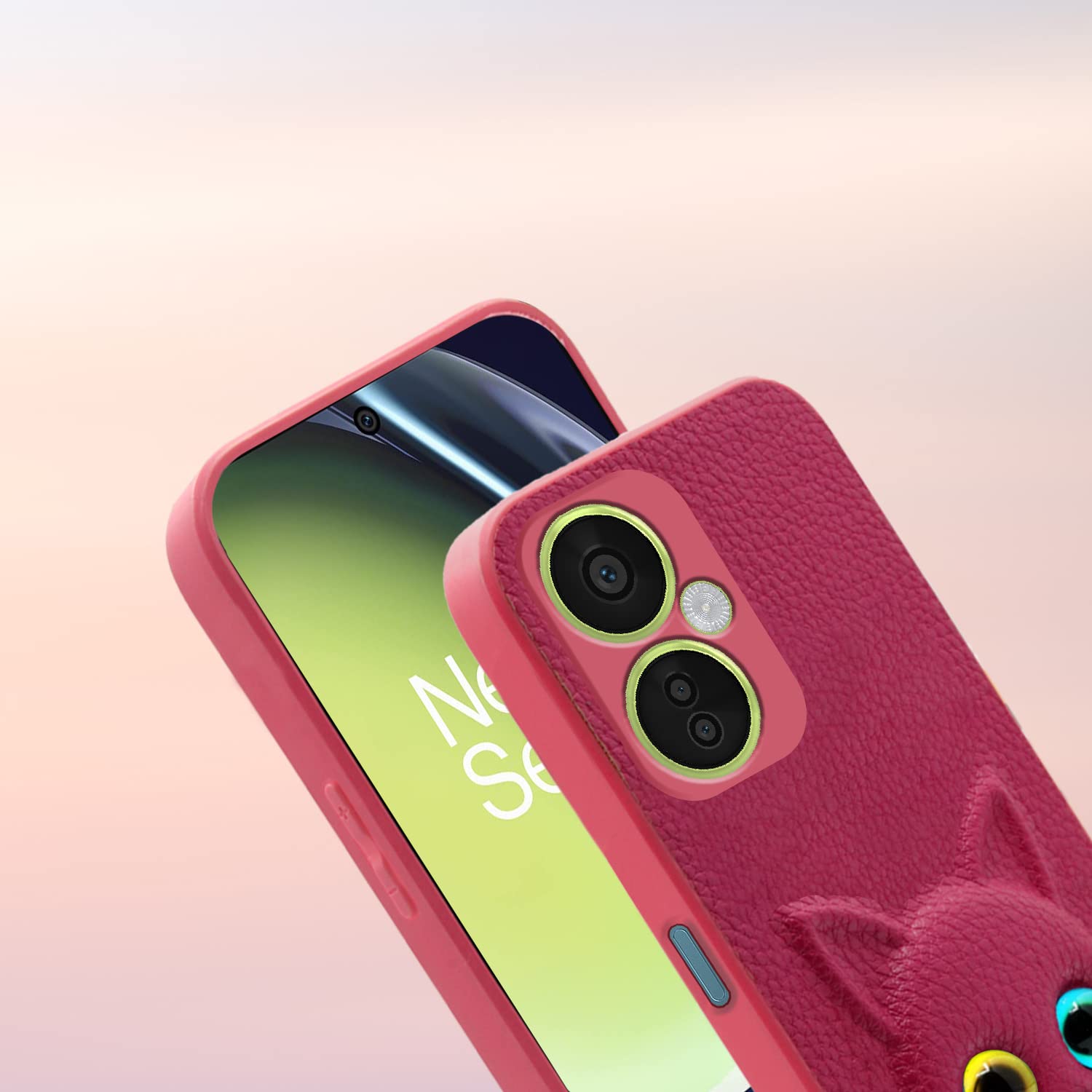 Pikkme OnePlus Nord 3 5G Kitty Back Cover (Pink)