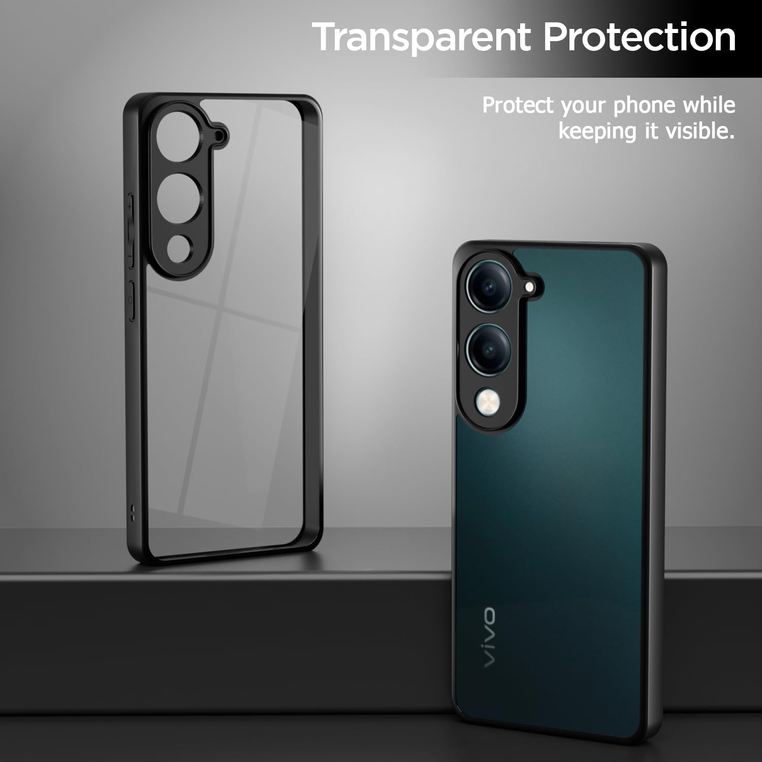 Pikkme Vivo Y19e / Y04 4G / Y29s 5G Eagle 2 Shockproof Sleek Hybrid Armor Back cover (Black)