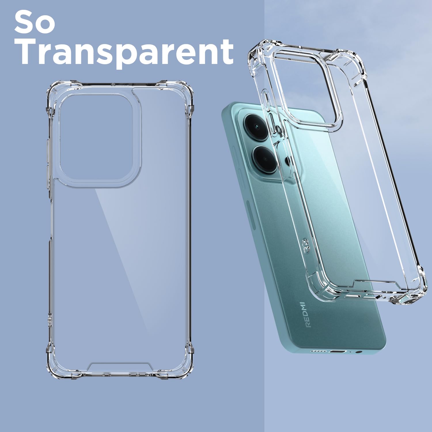 Pikkme Redmi 15c 5G transparent mobile cover – photo 2