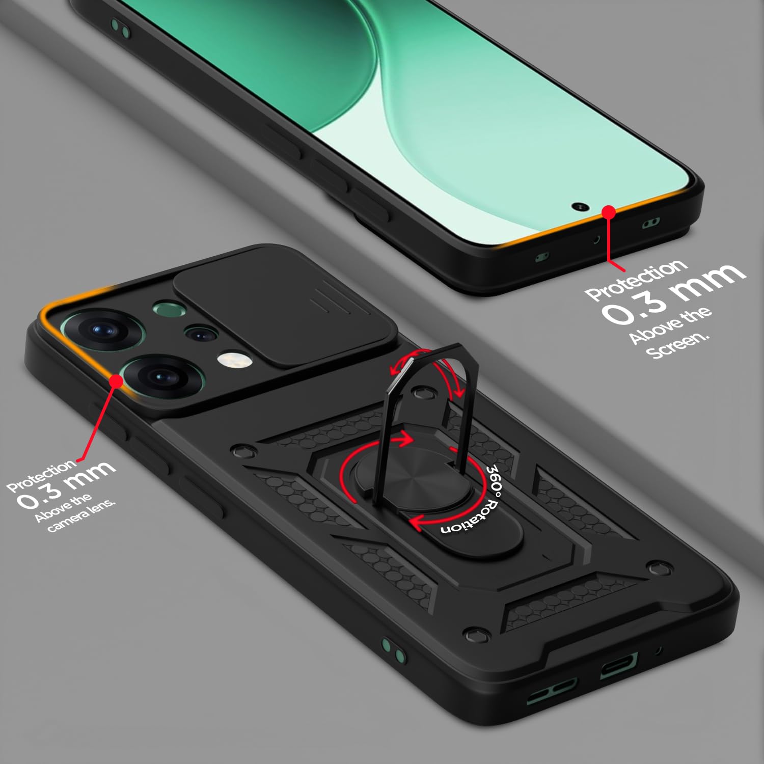 Oppo Reno 14 5G mobile cover in black by Pikkme – photo 4