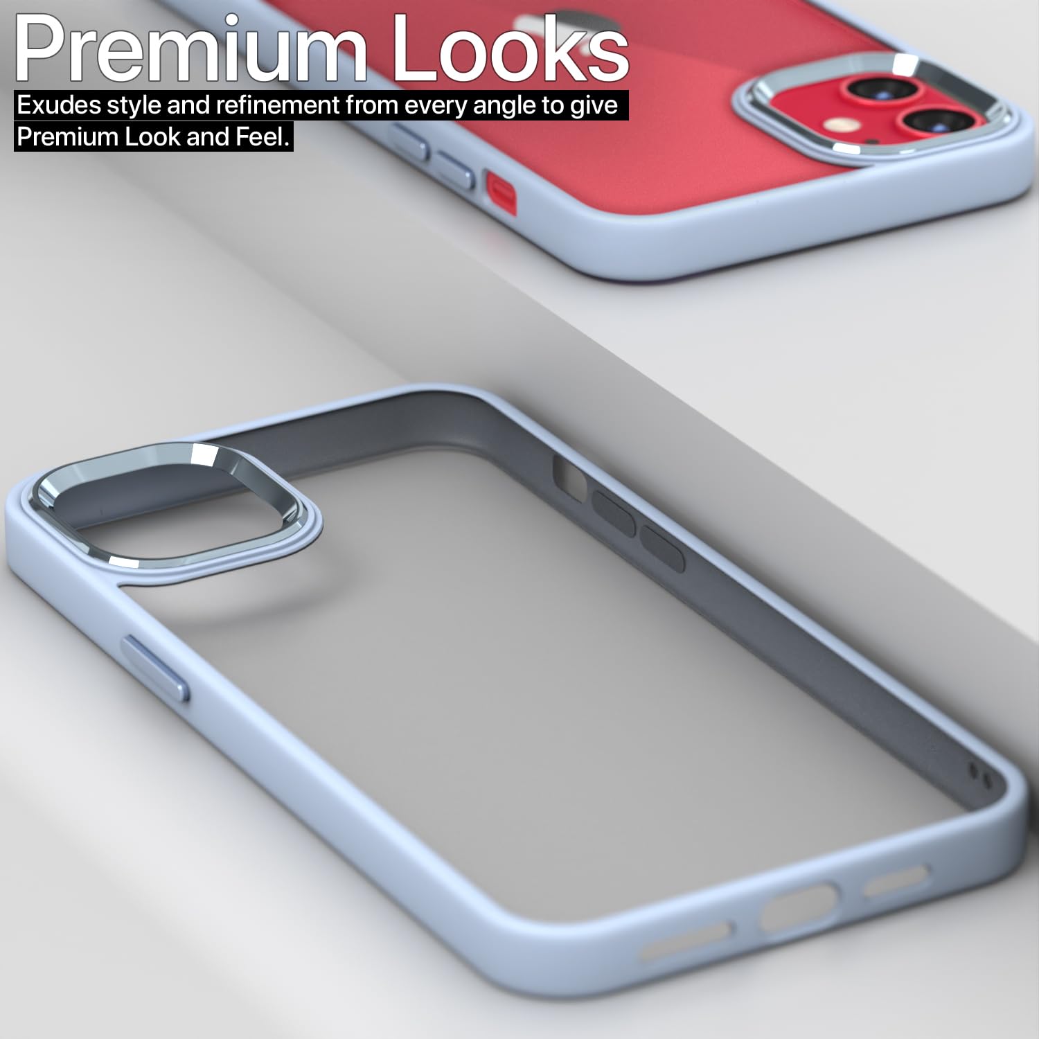 Pikkme iPhone 11 Electroplated Crome Metal Ring Back Cover (Sierra Blue)