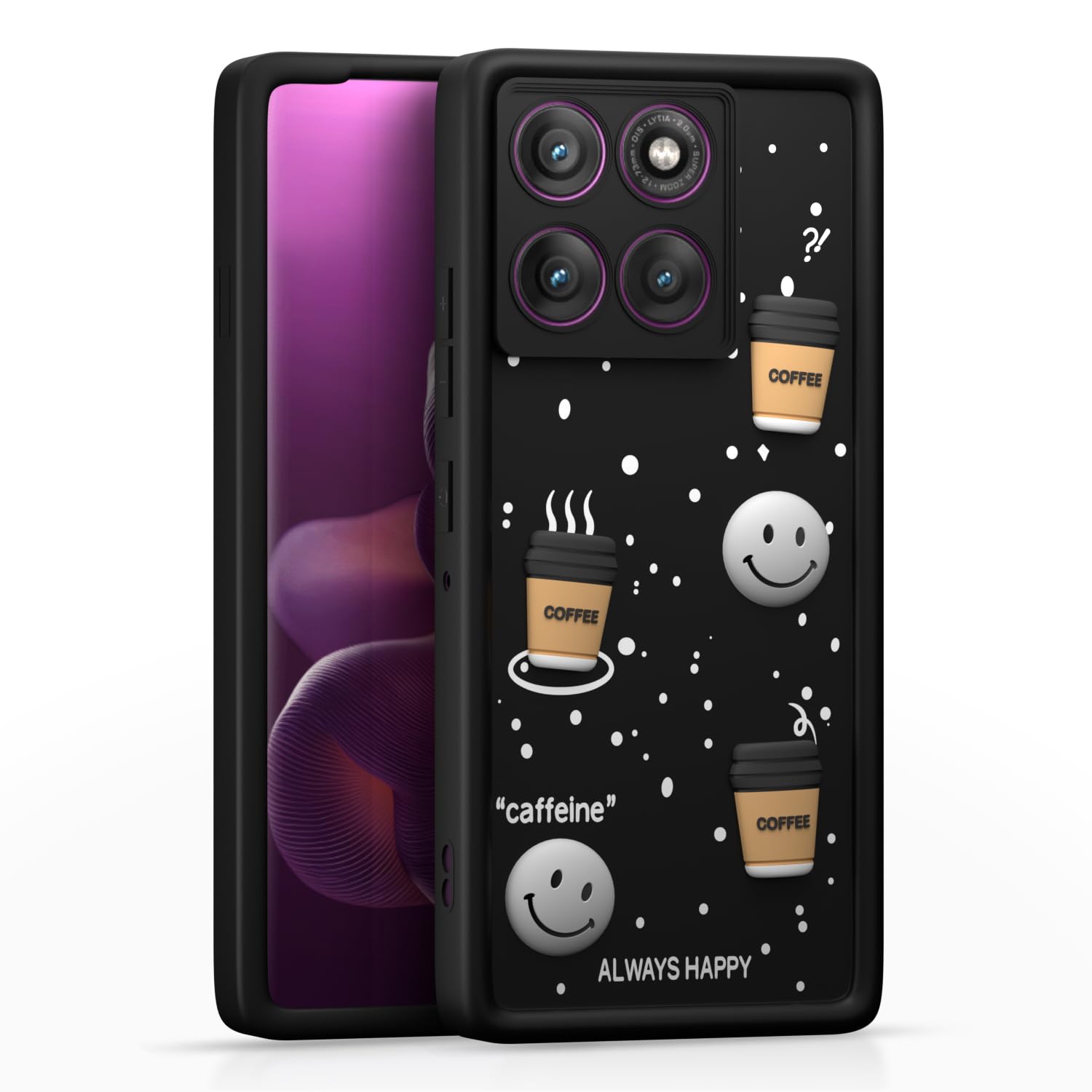 Black Silicone mobile back cover for Moto Edge 60 Pro 5G/3D – Pikkme