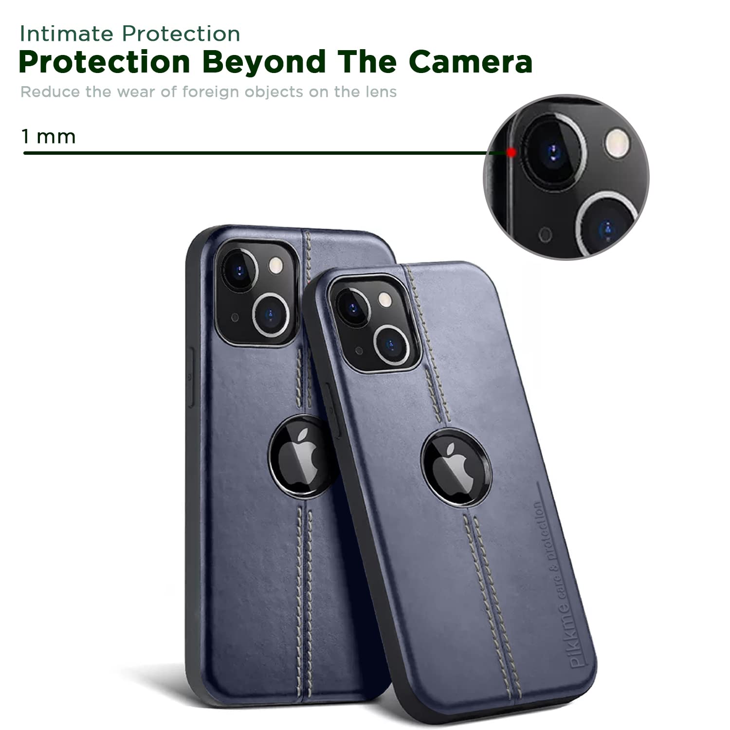 Blue Leather phone cover for iPhone 13 – Pikkme – photo 5