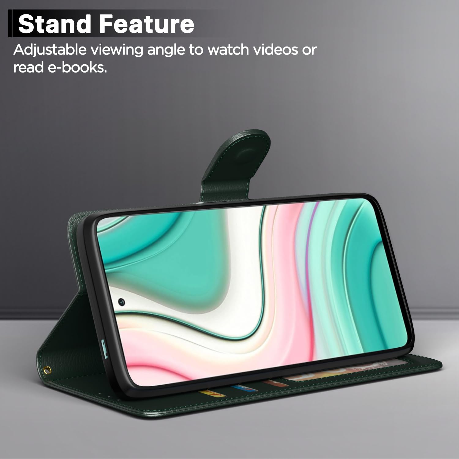 Pikkme green Wallet wallet flip cover for Mi 10i – photo 3
