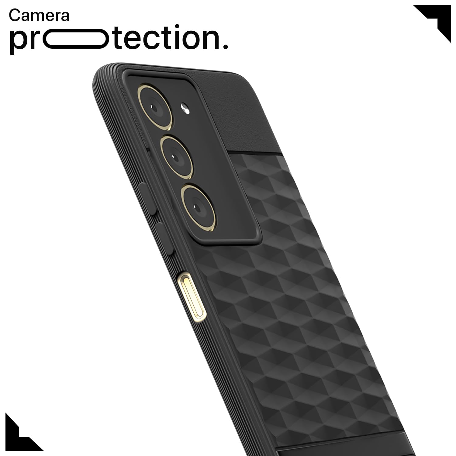 Pikkme Realme 14x 5G / Realme Narzo 80x Gencase Back Cover (Black)