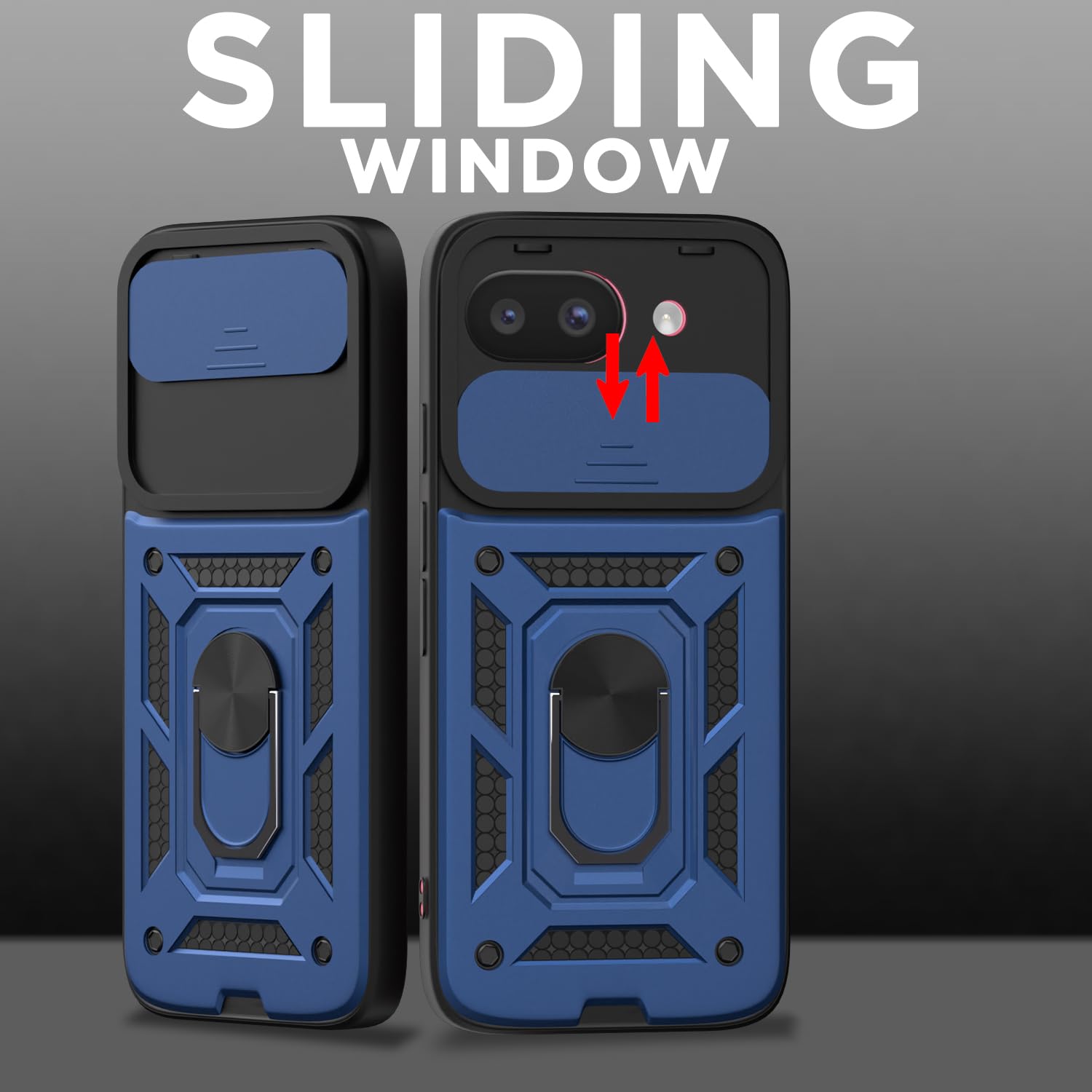 Pikkme Google Pixel 9A D10 Tough Armor Back Cover (Blue)