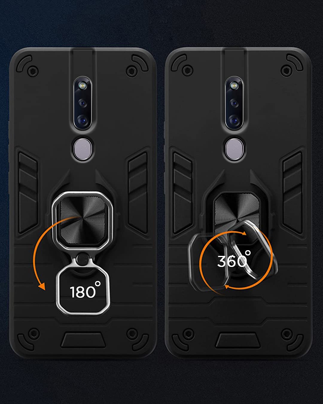 Oppo F11 Pro D5 Tough Armor back cover in black by Pikkme – photo 3