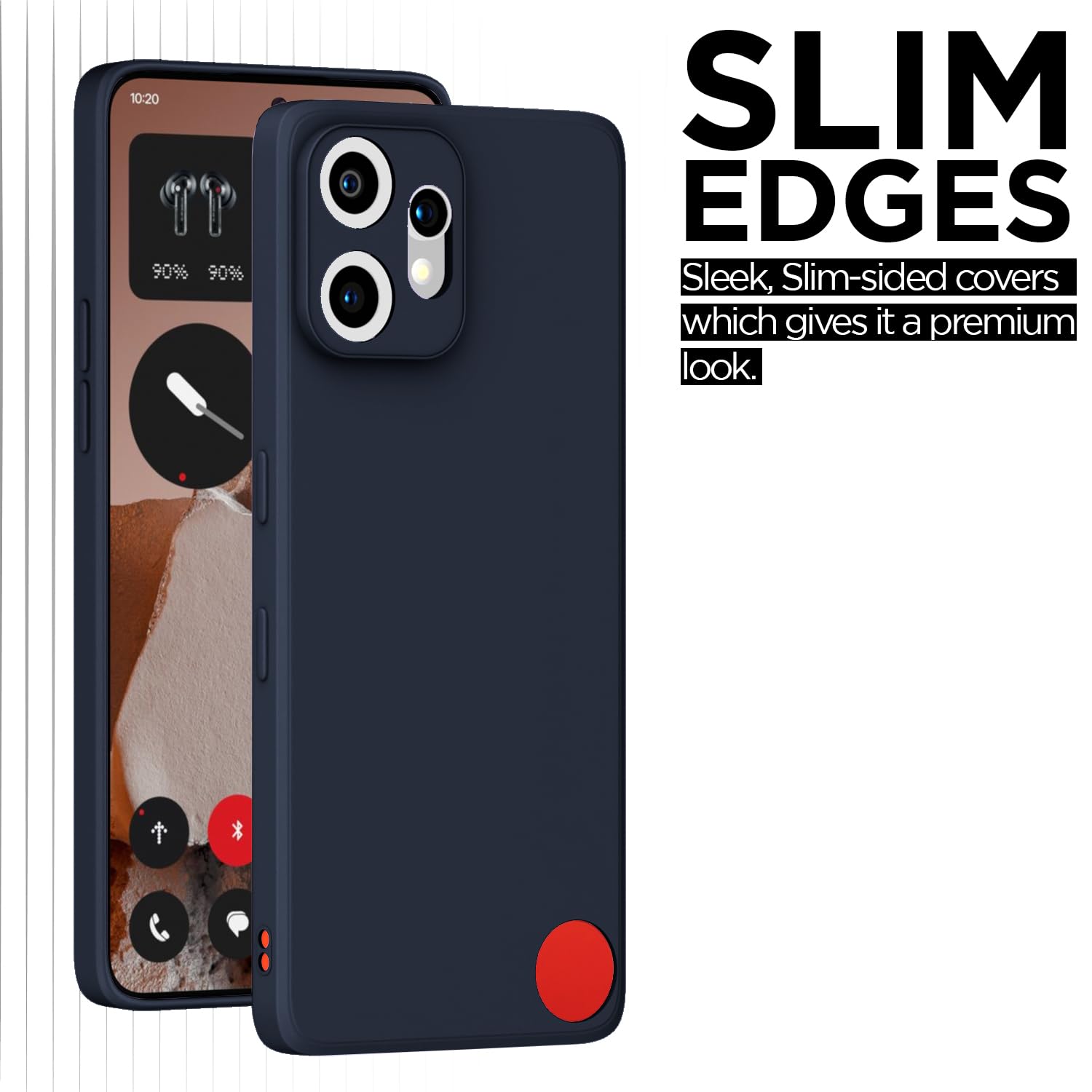 Pikkme CMF by Nothing Phone 2 Pro 5G Soft Matte Silicone Shockproof Case (Blue)