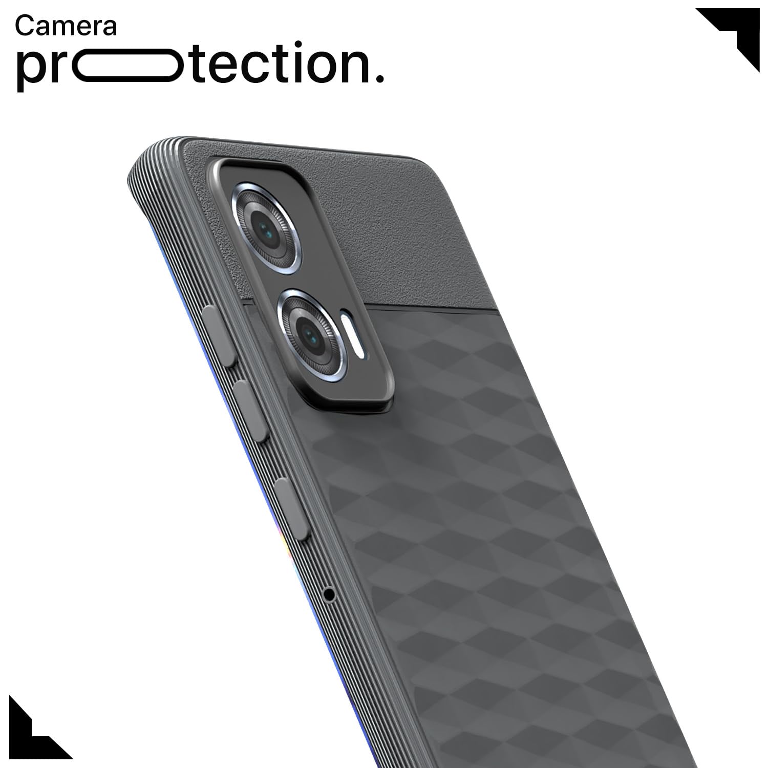 Pikkme Motorola Moto Edge 50 Fusion 5G Gencase Back Cover (Grey)