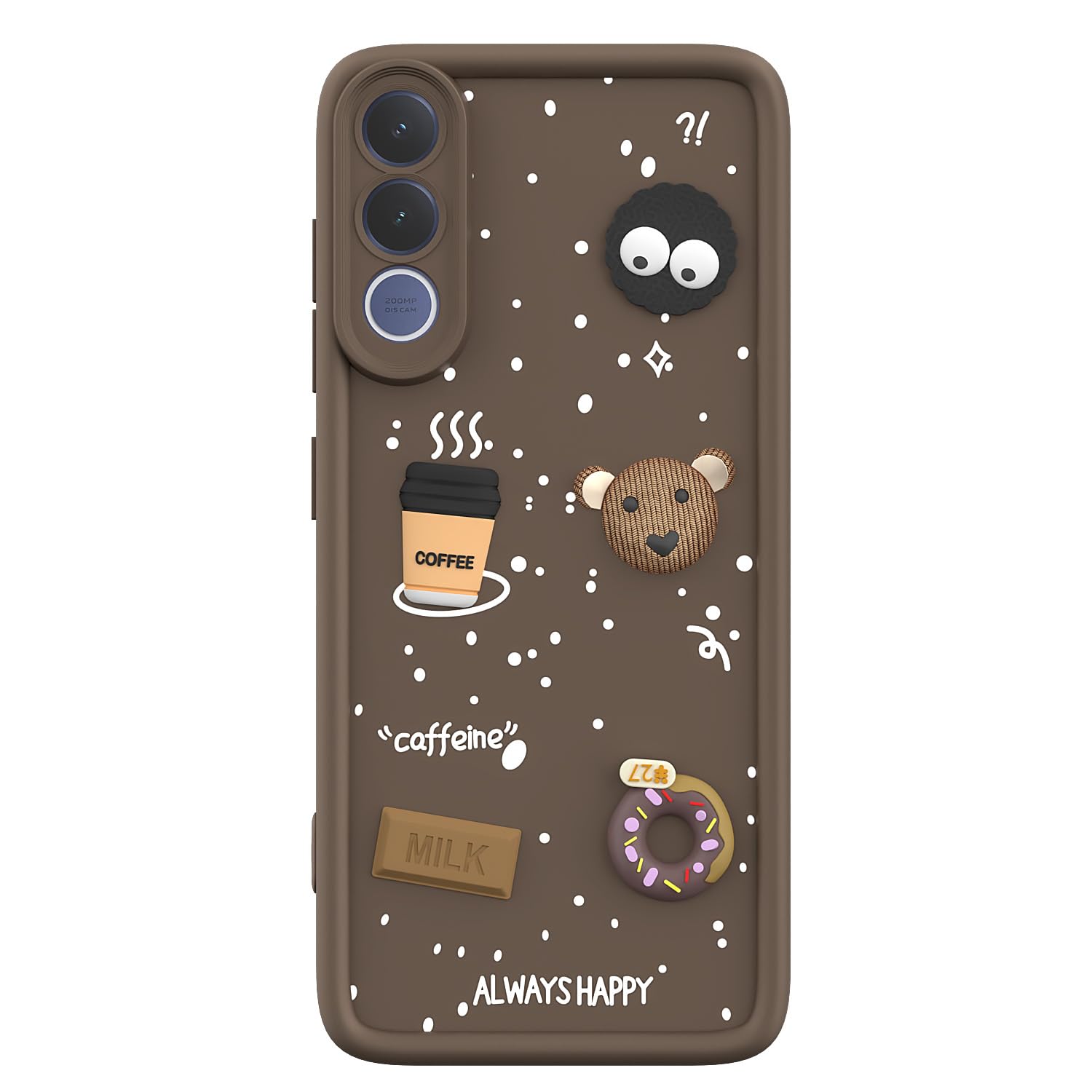 Vivo V70 FE 5G/3D Silicone mobile cover in brown by Pikkme – photo 7