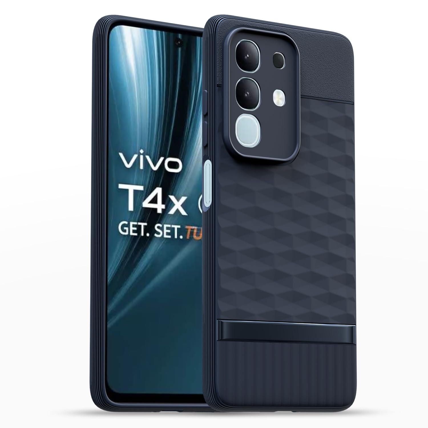 Pikkme Vivo T4x 5G Shockproof Soft Flexible Gencase Back Cover (Blue)