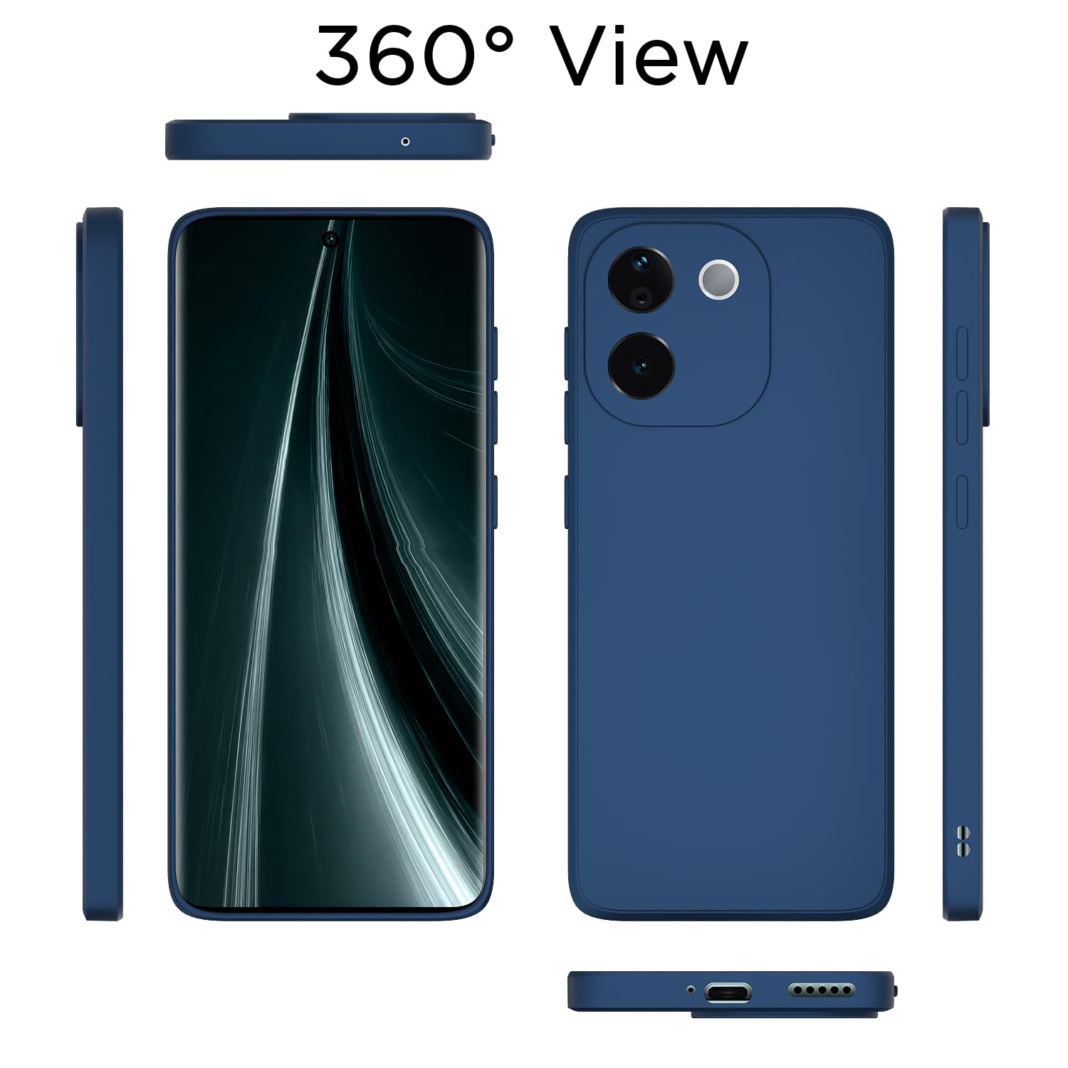 Blue Matte back cover for Vivo T3 Pro/iQOO Z9s Pro 5G – Pikkme – photo 4