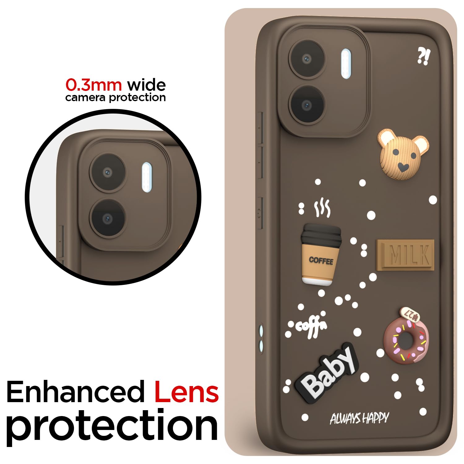 Brown mobile cover for Redmi A1/A2 – Pikkme – photo 5