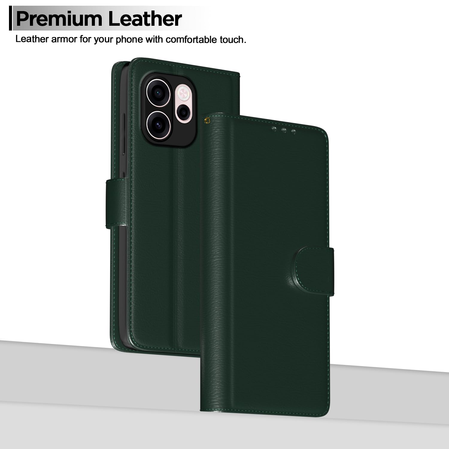 Pikkme green Wallet flip cover for Oppo Reno 15C 5G – photo 2