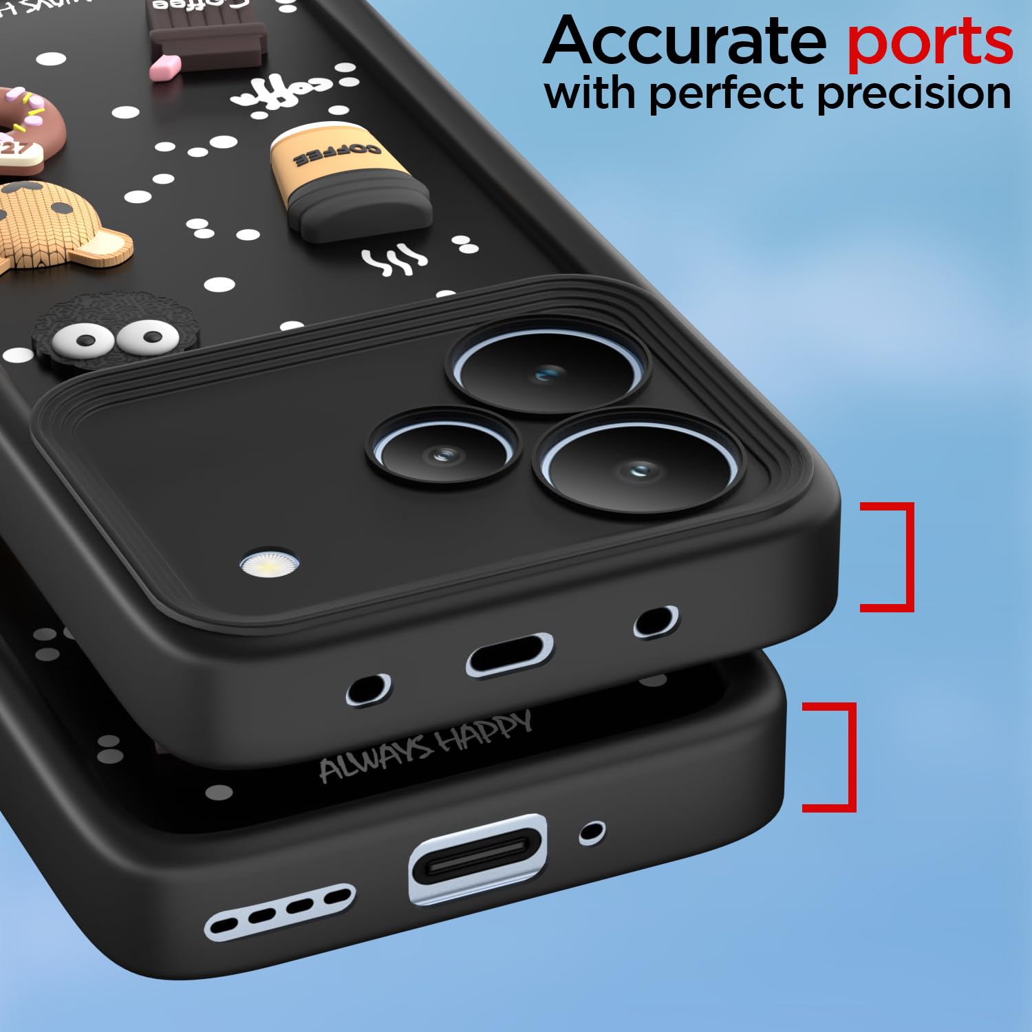 Pikkme black mobile cover for Realme P4 Pro 5G/3D – photo 4