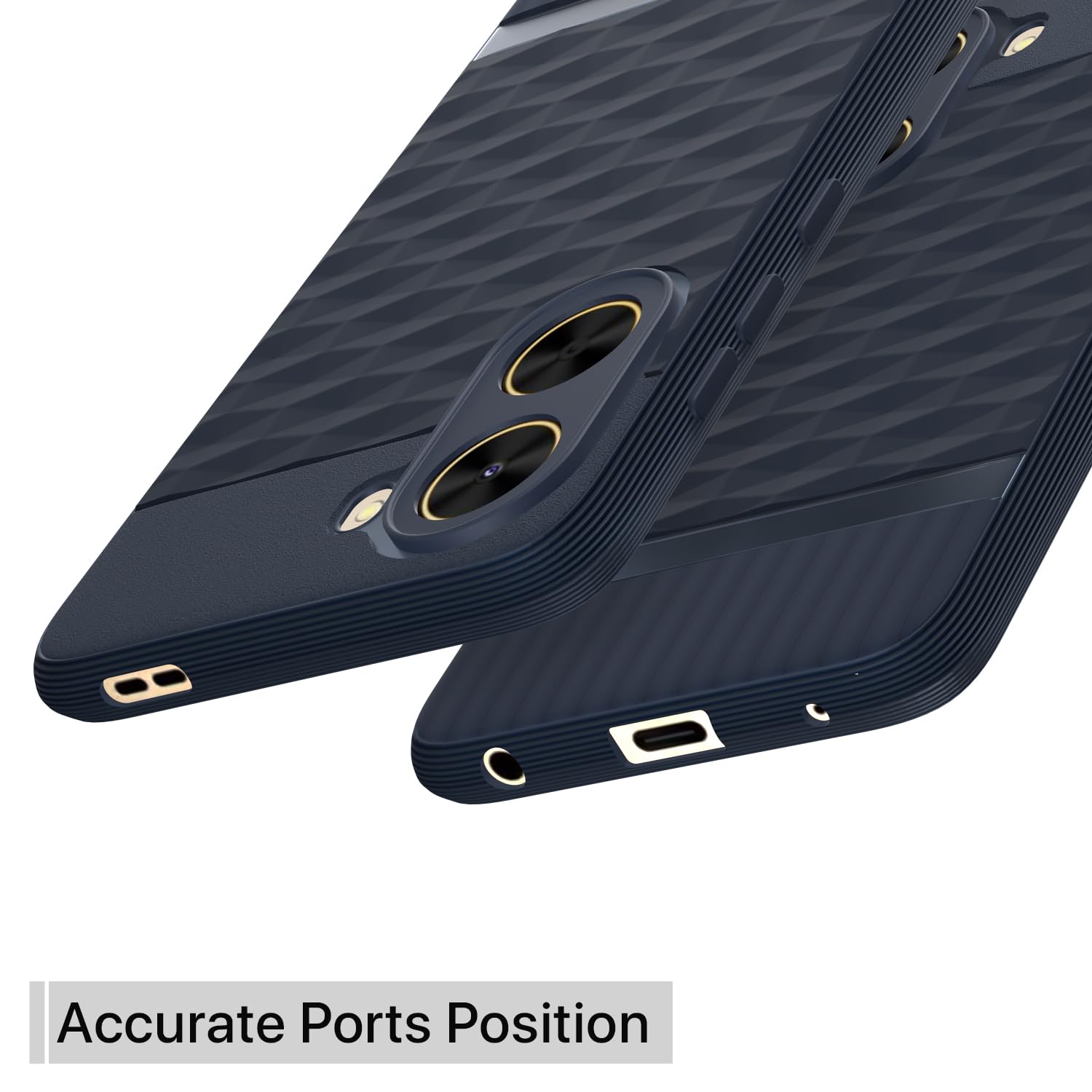Pikkme Poco C71 / Redmi A5 Shockproof Soft Flexible Gencase Back cover (Blue)
