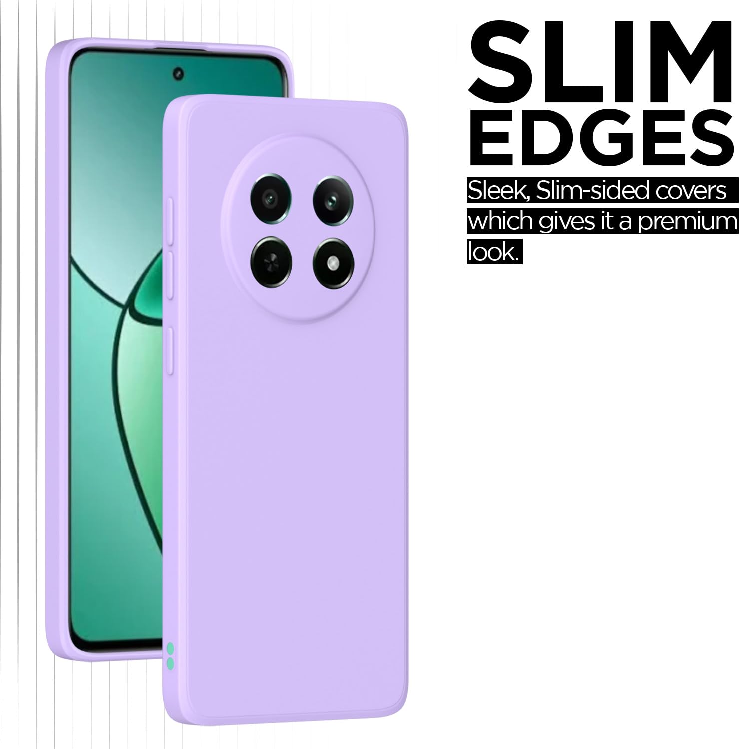 Pikkme Realme Narzo 70x 5G / N65 / Realme 13/12/12X 5G/C65 Liquid Silicone Back Cover | Purple