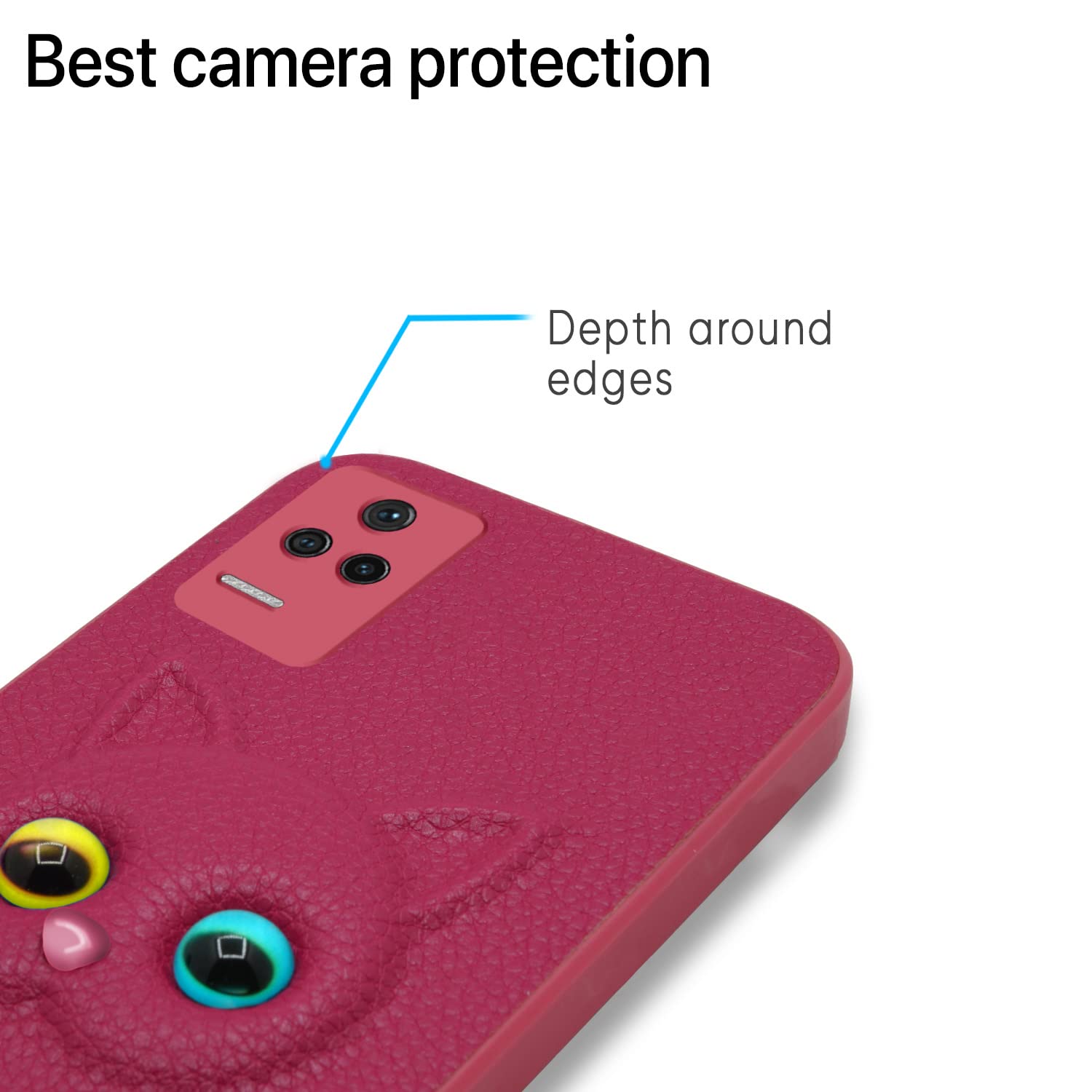 Pikkme Poco F4 5G Kitty Back Cover (Pink)
