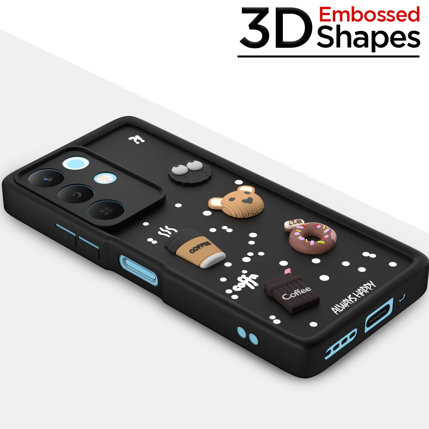 Pikkme Realme Narzo 90X 5G/C85 5G/15X 5G/3D black mobile back cover – photo 3