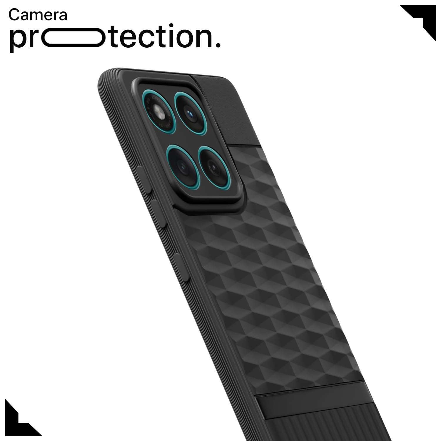 Pikkme Motorola Moto Edge 60 5G / Motorola Moto Edge 60 Fusion 5G Shockproof Soft Flexible Gencase Back cover (Black)