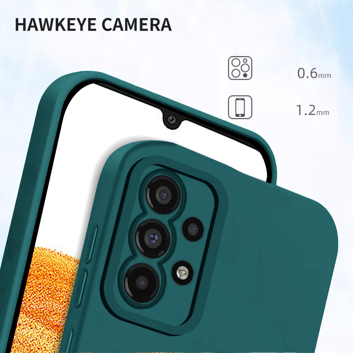 Pikkme Samsung A33 5G Liquid Silicone green mobile cover – photo 6