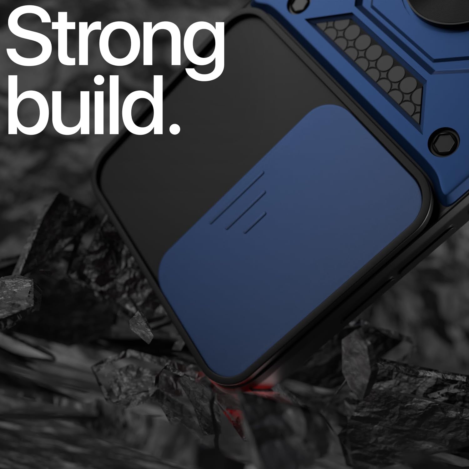 Pikkme Vivo T4 Ultra 5G D10 Tough Armor Back Cover (Blue)