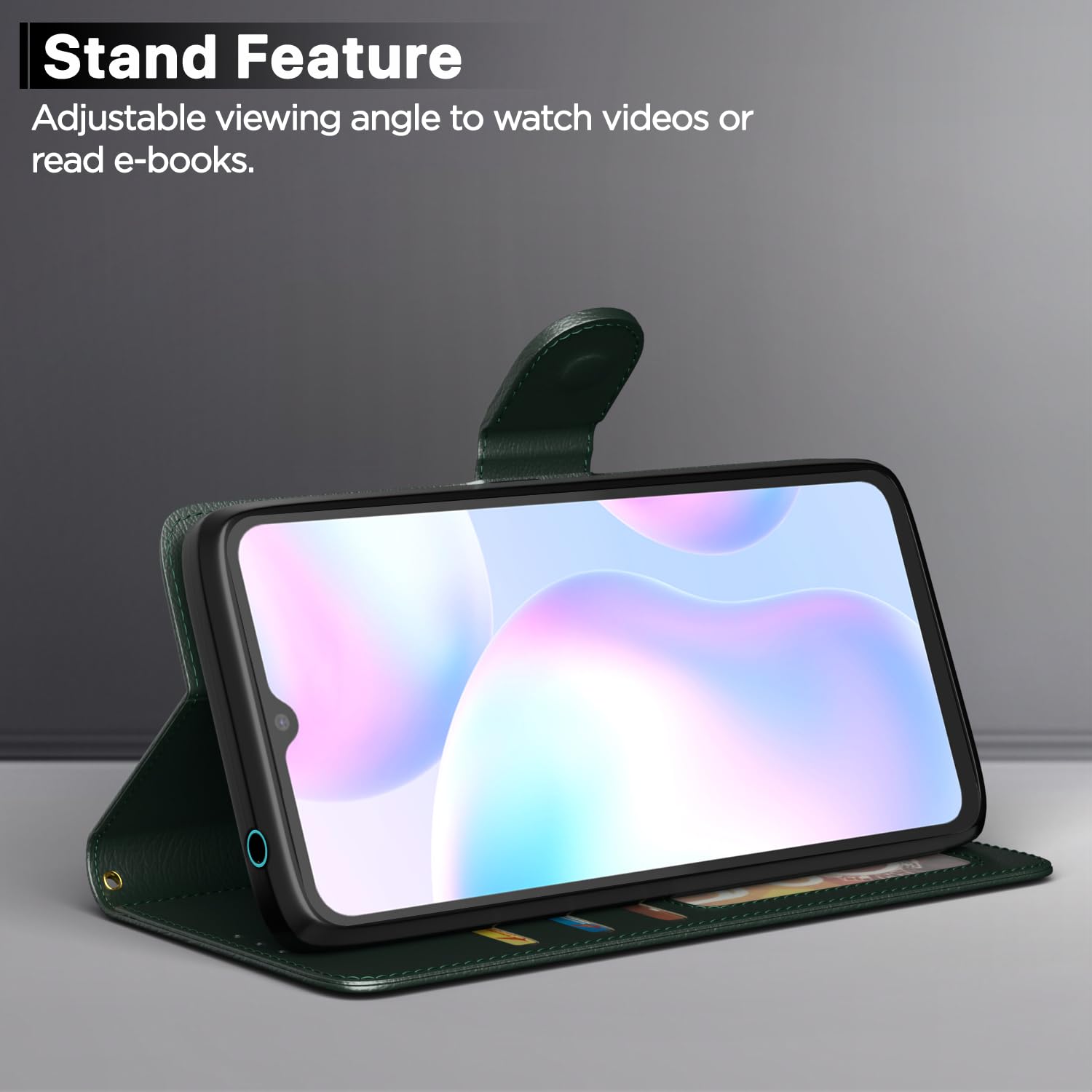 Pikkme Redmi 9A / 9i / 9A Sport Vintage Flip Cover (Green)