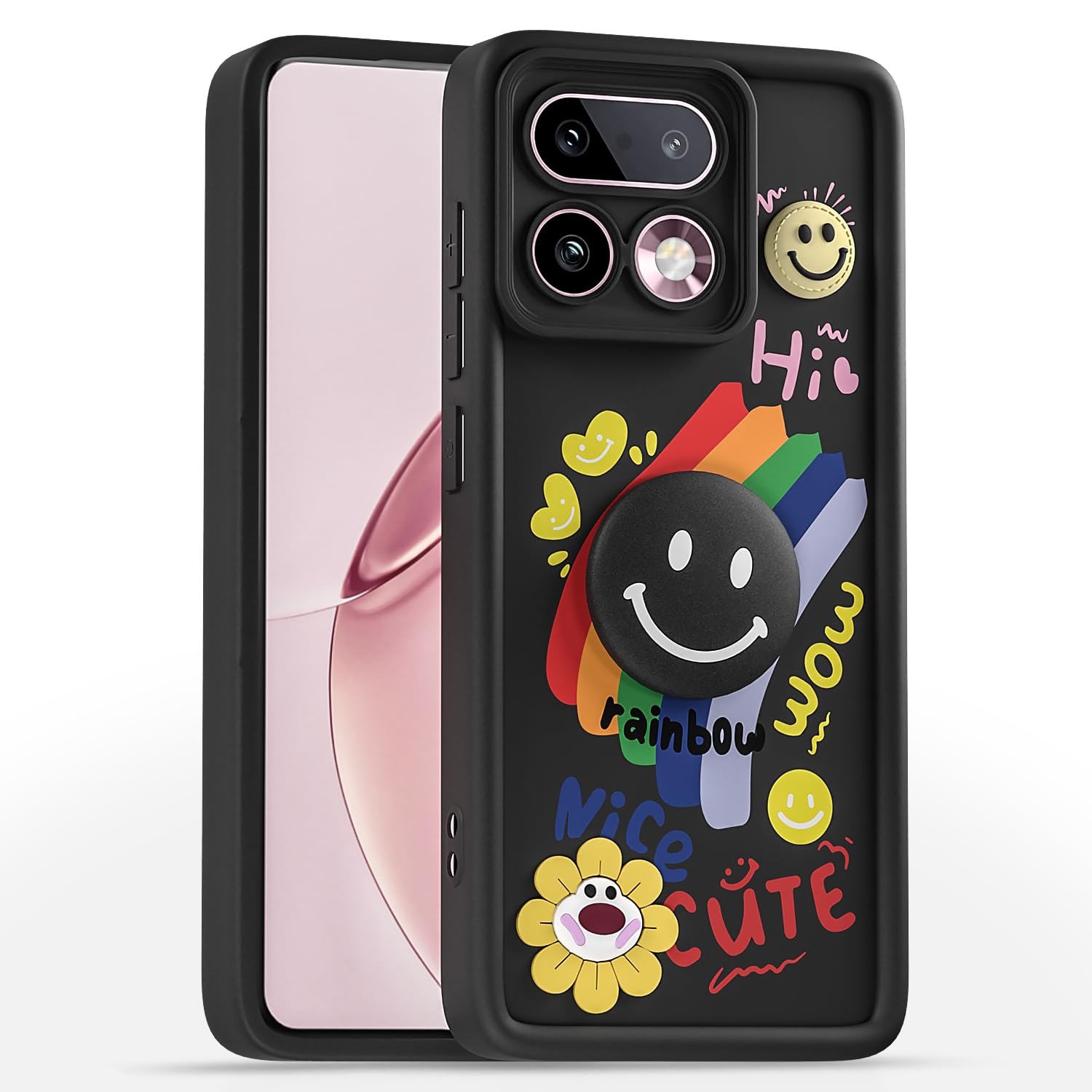 Black mobile cover for Realme 16 Pro Plus 5G – Pikkme