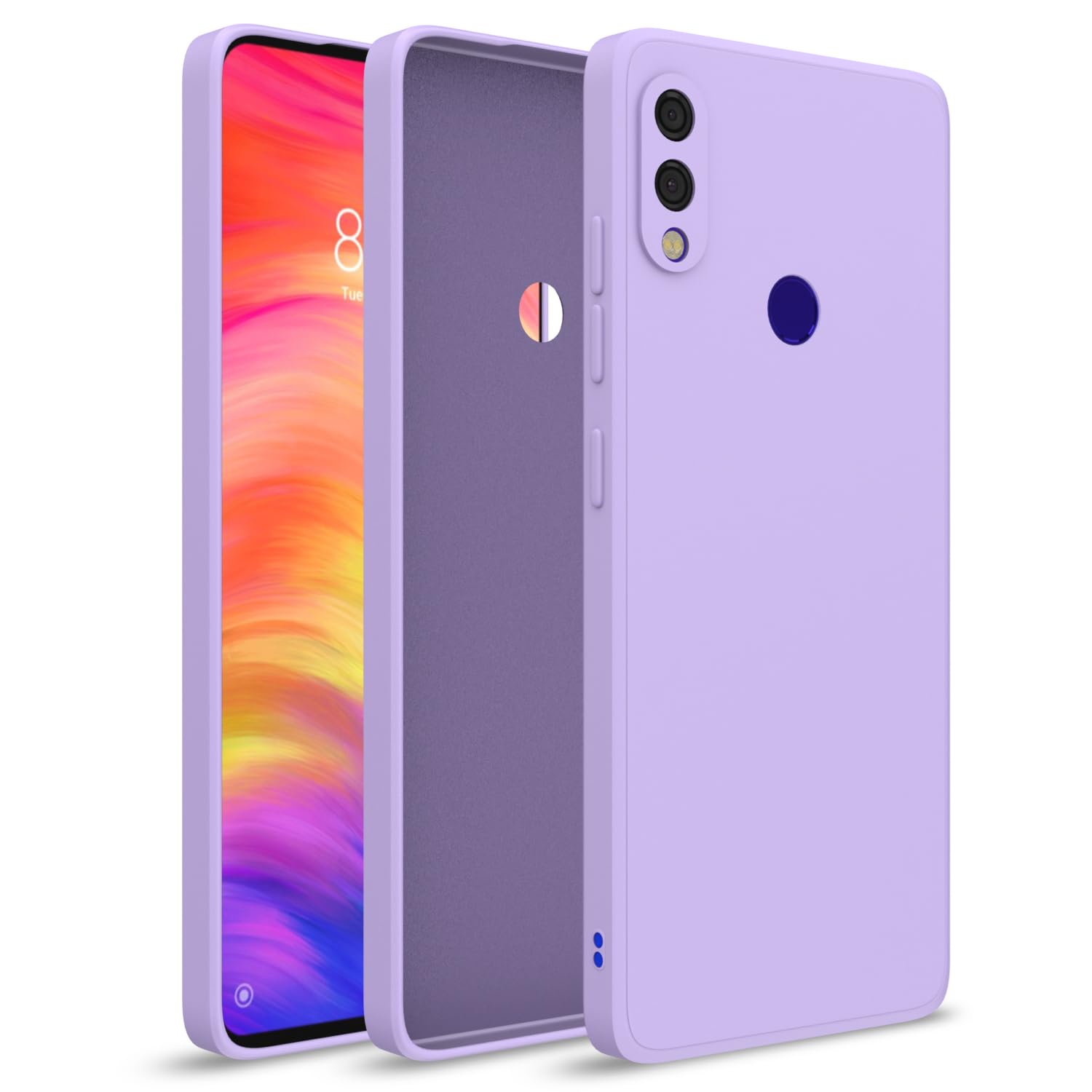 Purple Liquid Silicone phone cover for Redmi Note 7/Note 7 Pro/Note 7s – Pikkme