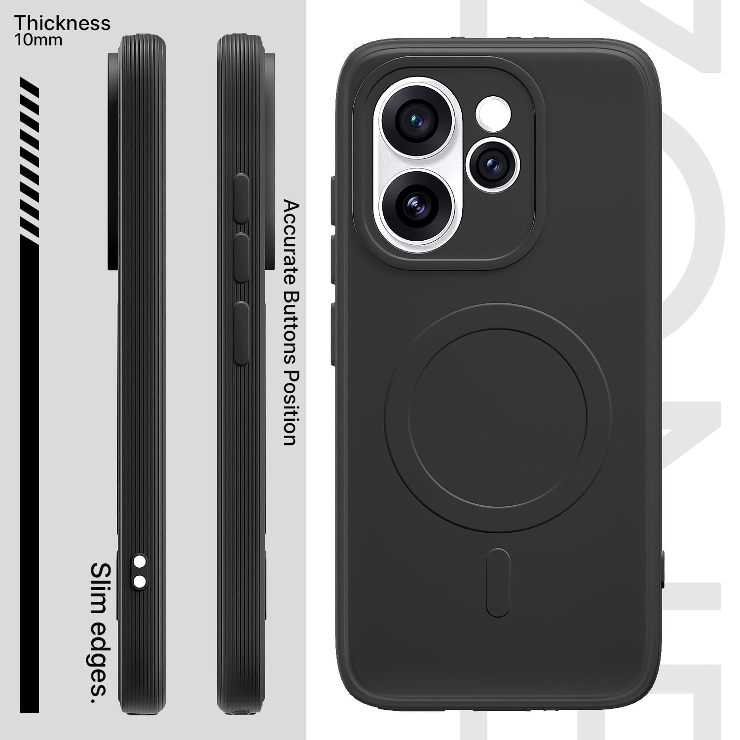 Oppo Reno 15 Pro Mini 5G mobile cover in black by Pikkme – photo 3