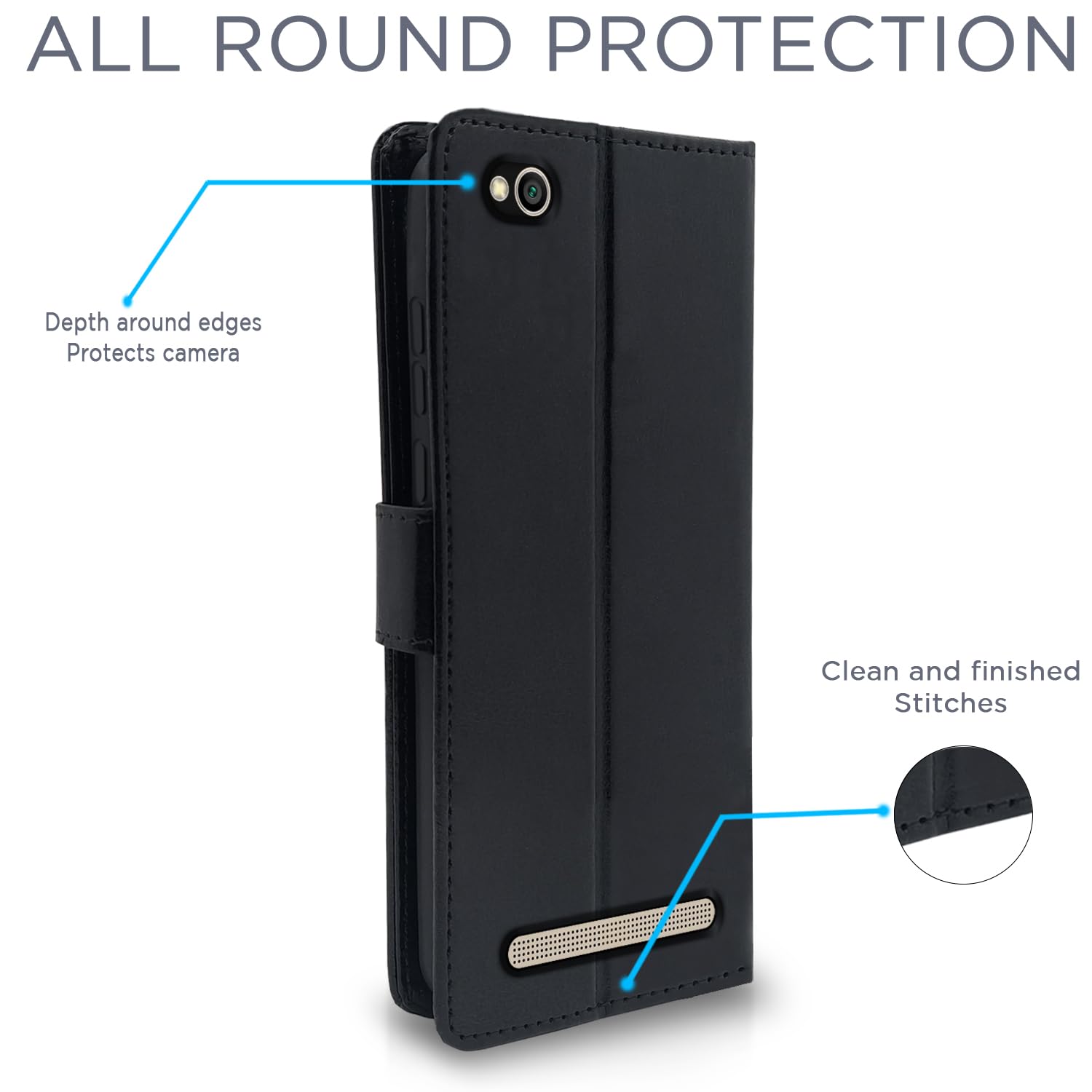 Pikkme black flip cover for Redmi 5A – photo 4