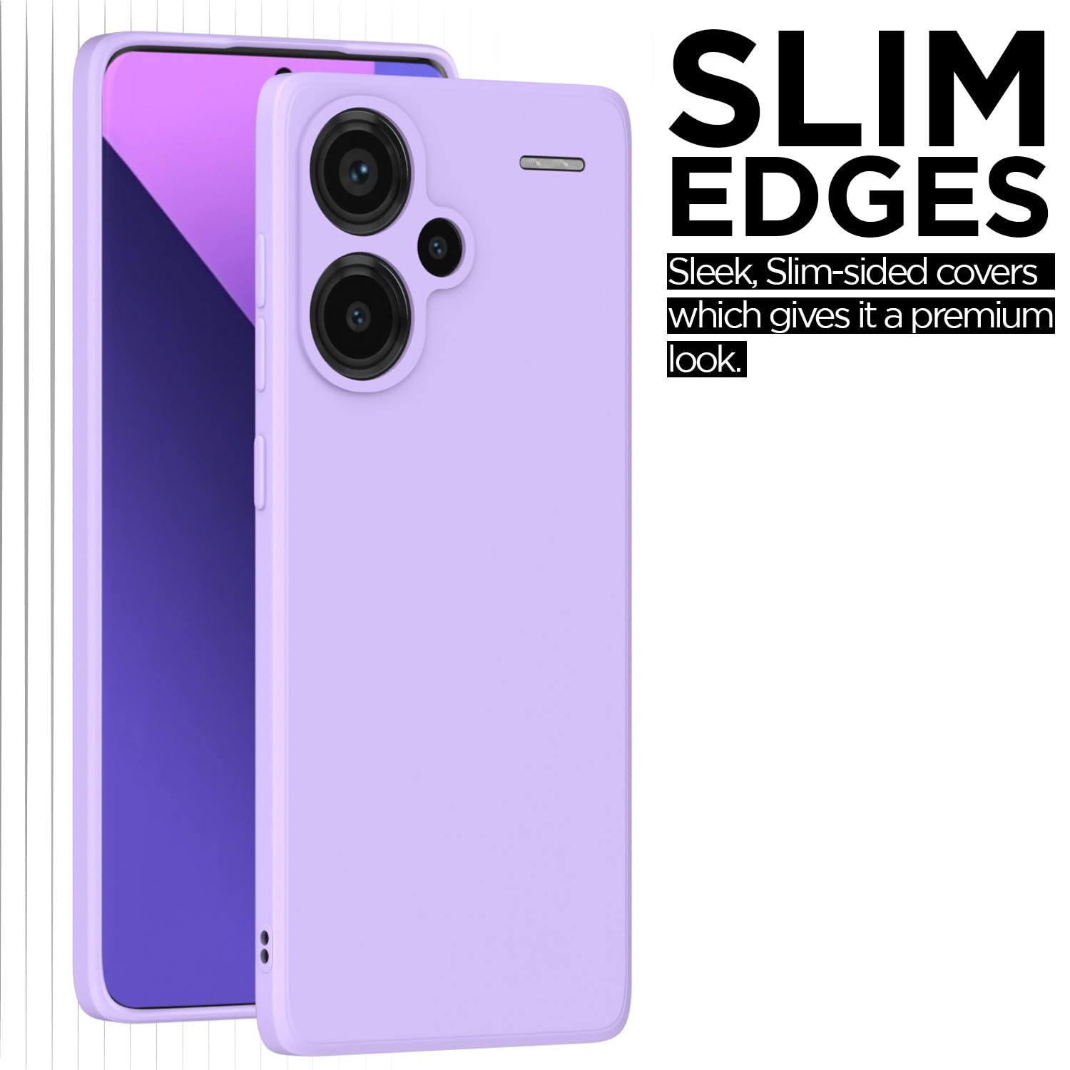 Pikkme Redmi Note 13 Pro Plus 5G Liquid Silicone Back Cover | Purple