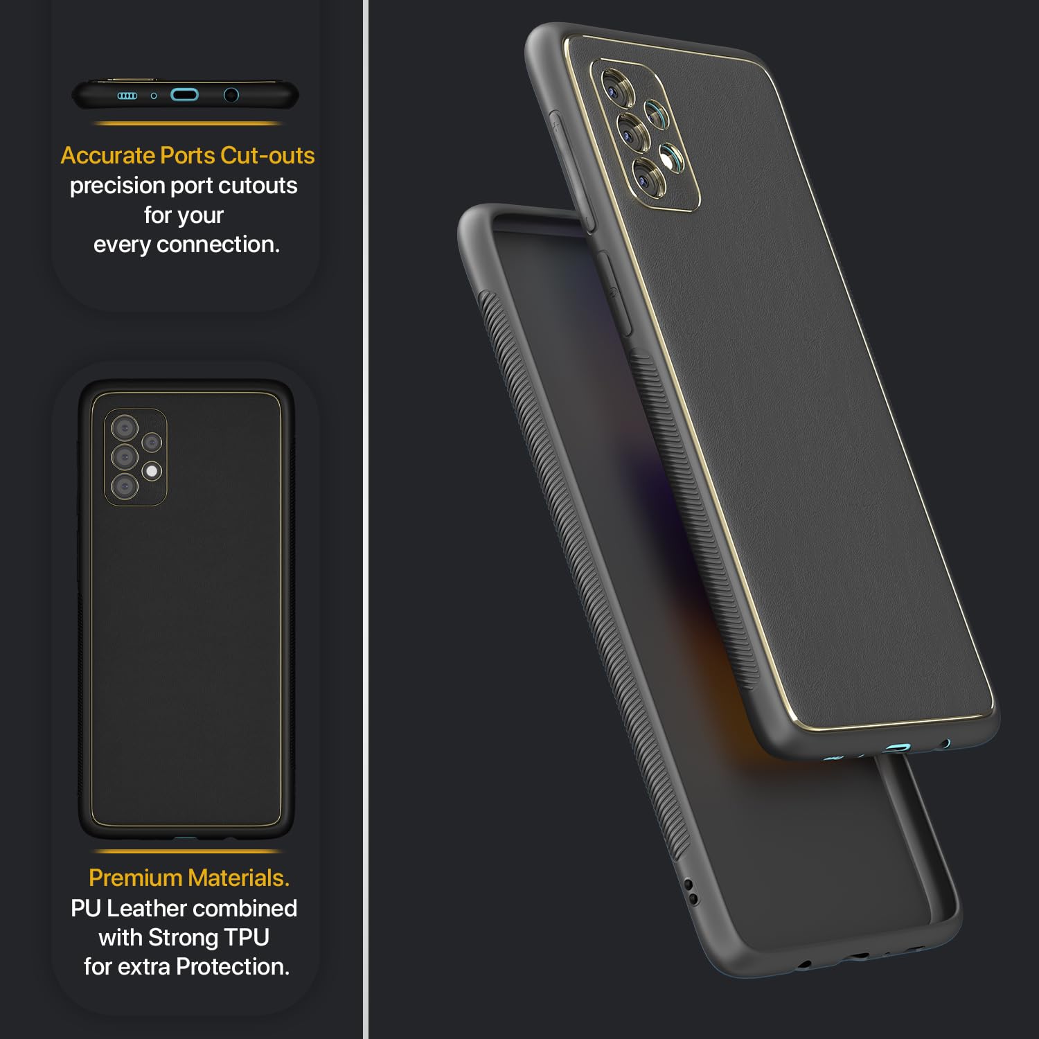 Samsung A52/A52s Chrome mobile cover in black by Pikkme – photo 3
