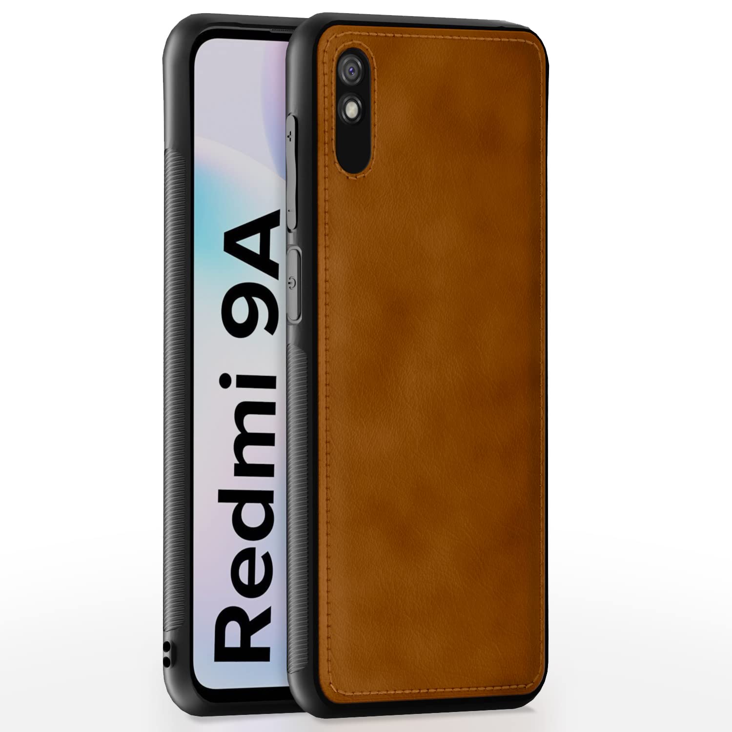 Redmi 9A/9i/9A Sport Leather back cover in brown by Pikkme