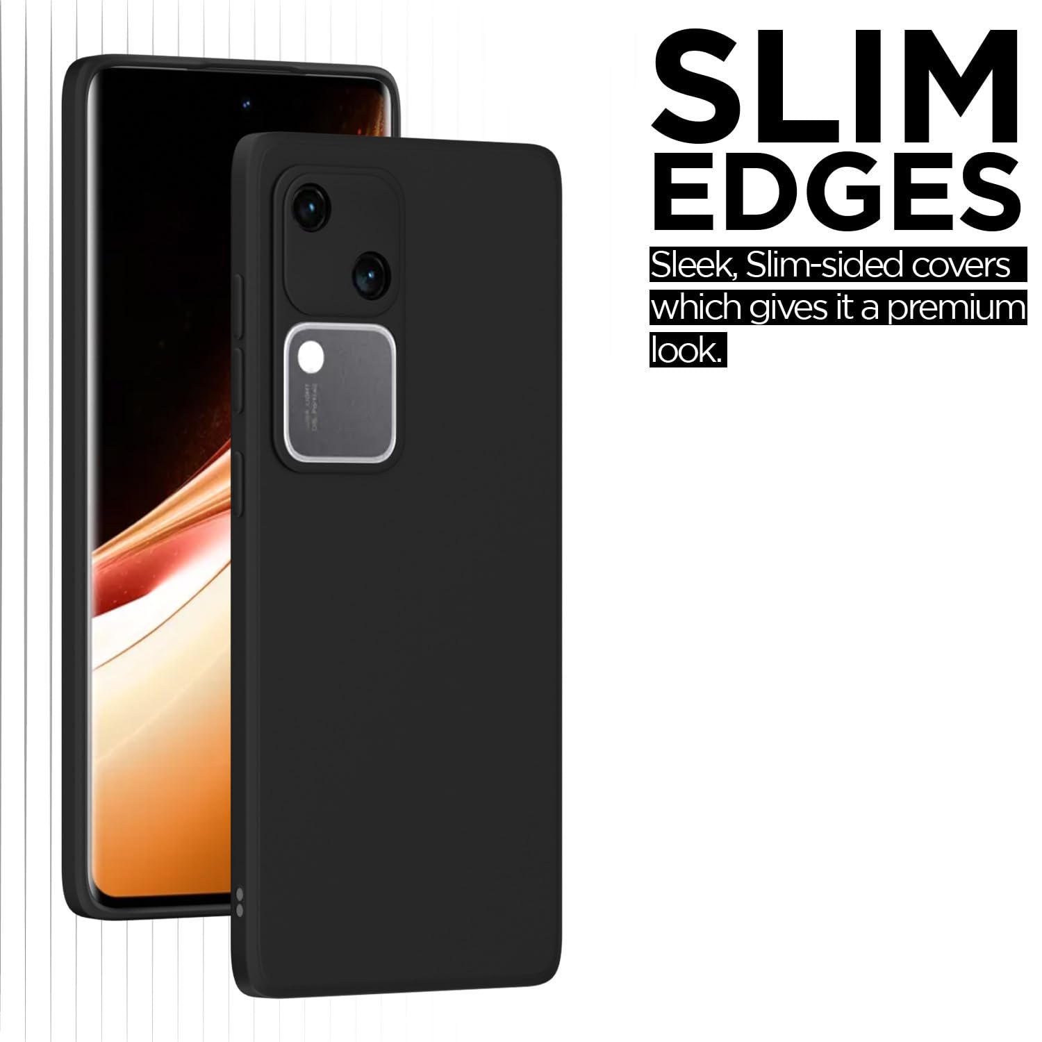 Pikkme Vivo V30 5G Liquid Silicone Back Cover (Black)