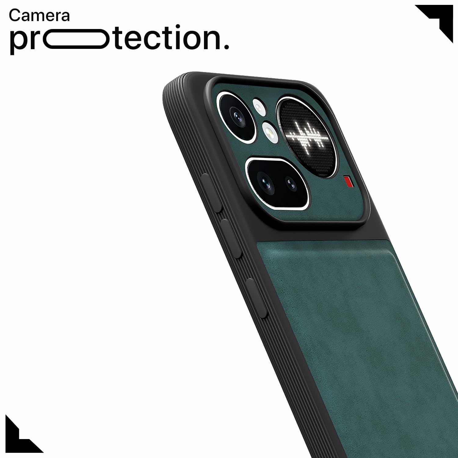 Pikkme Nothing Phone 4a Pro 5G Leather green mobile back cover – photo 5