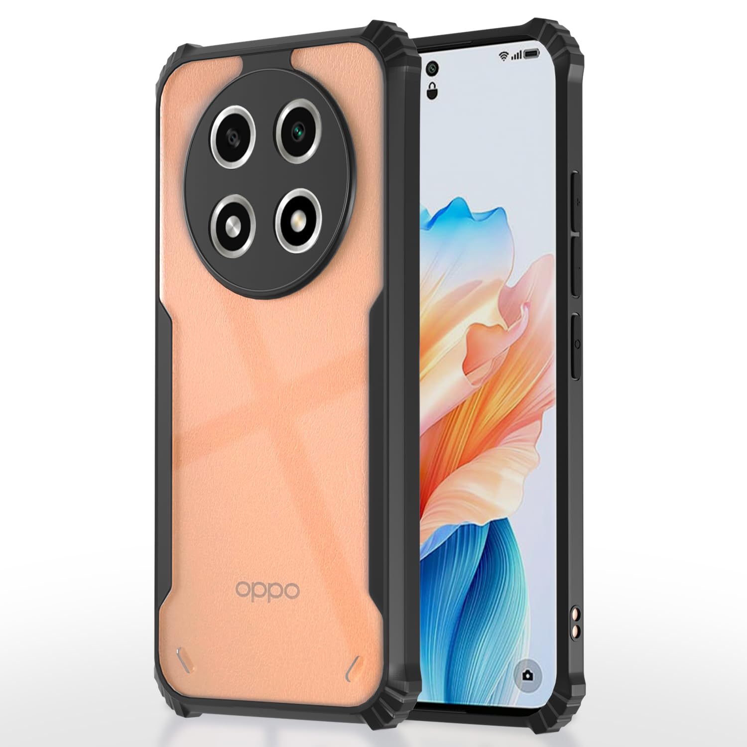 Oppo A2 Pro 5G mobile cover in black by Pikkme