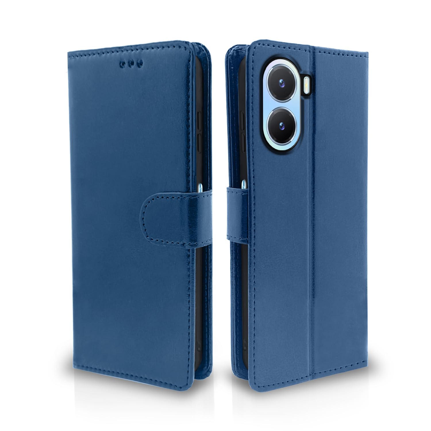 Pikkme blue Wallet flip case for Vivo T2X/Y16/Y56 5G