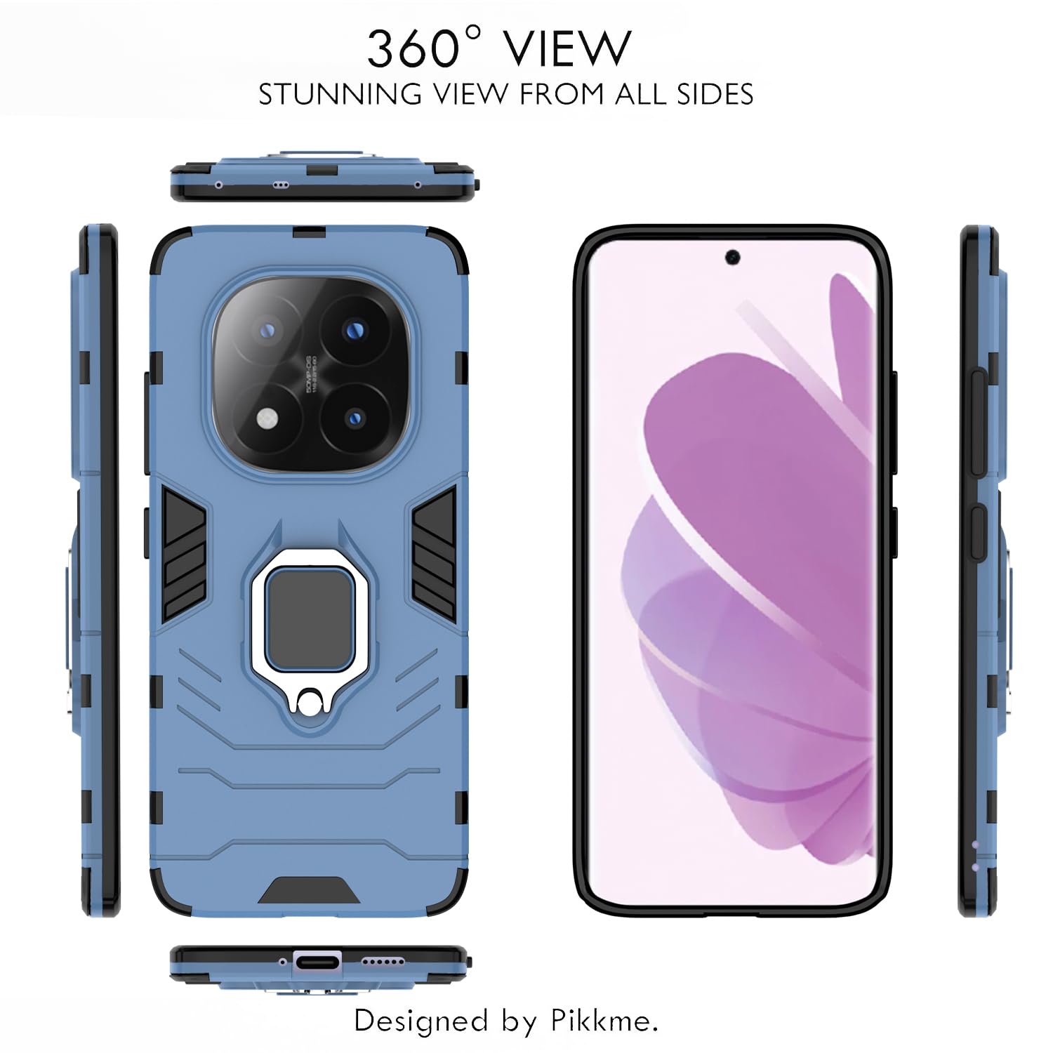 Pikkme Redmi Note 14 Pro Plus 5G blue phone cover – photo 3