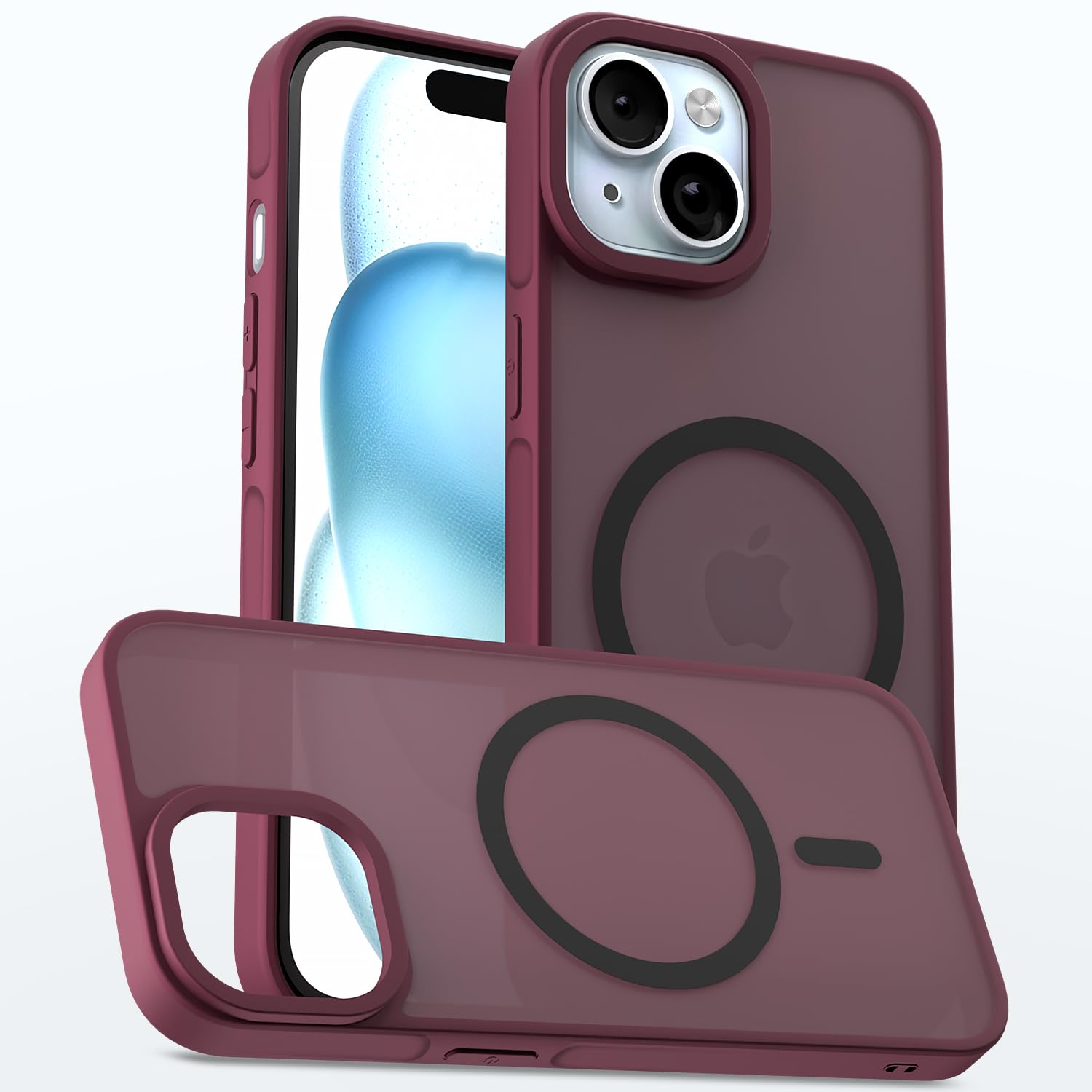 iPhone 15 phone cover in cherry by Pikkme