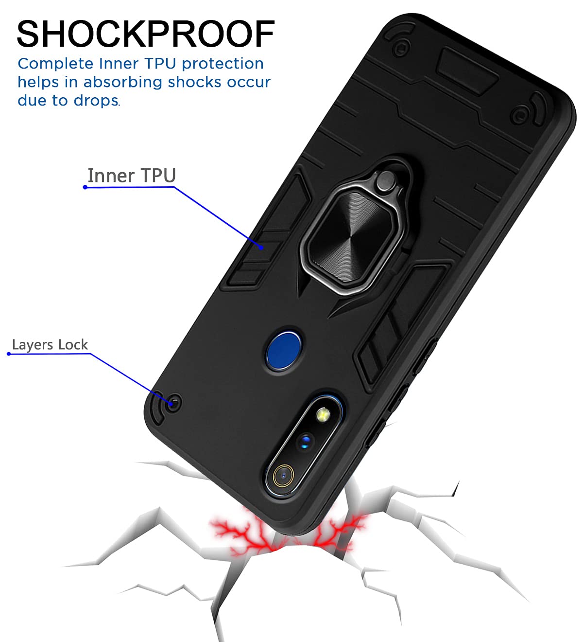 Realme 3 Pro back cover in black by Pikkme – photo 4