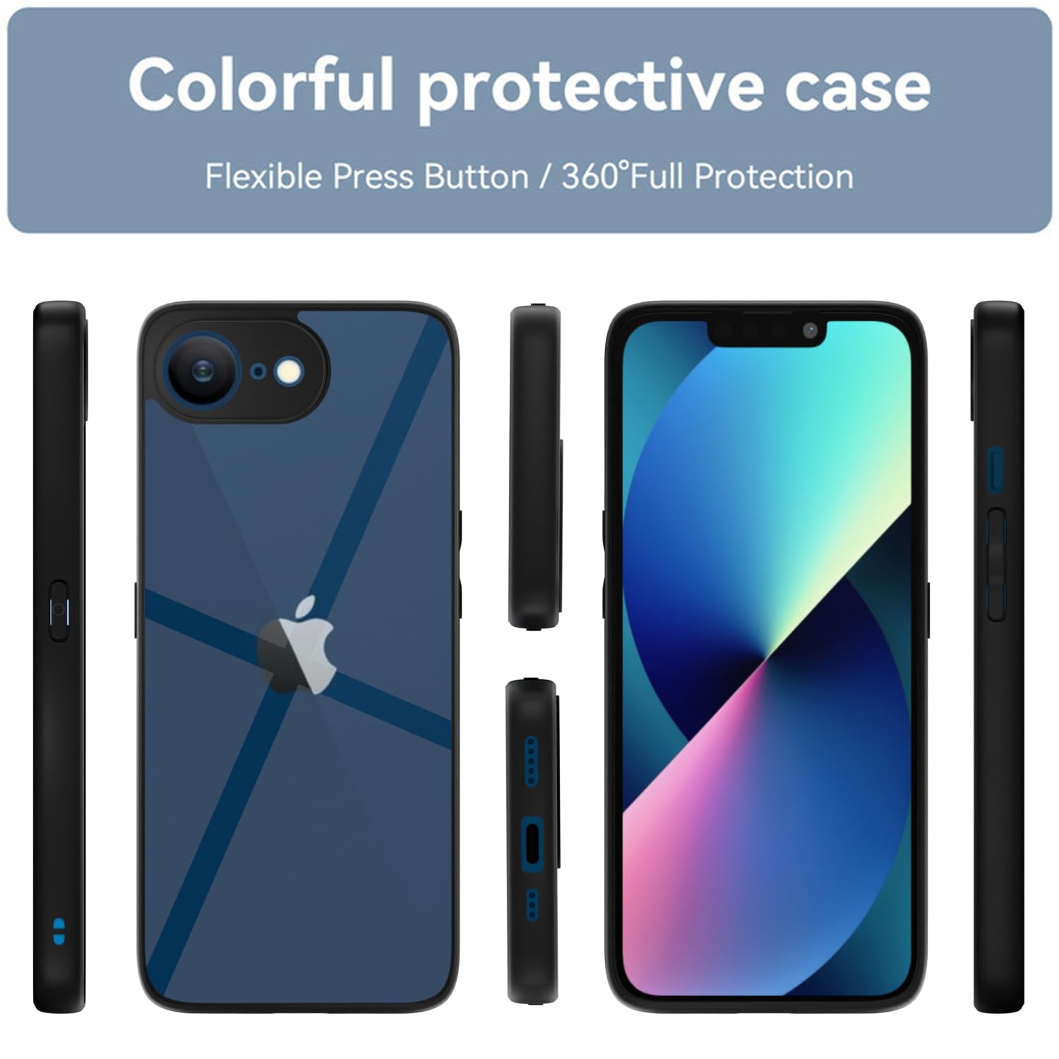 Pikkme Phone SE 4 / iPhone 16e Eagle 2.0 Shockproof Sleek Hybrid Armor Back Cover (Black)