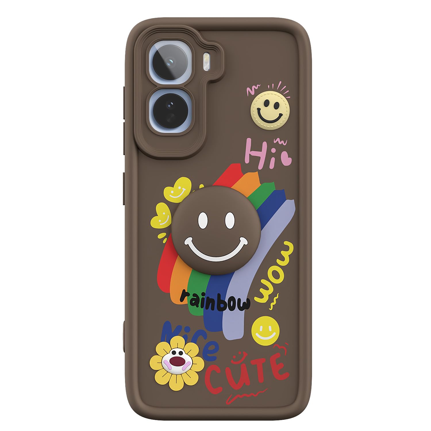 Vivo T5 Pro 5G Soft Silicone mobile cover in brown by Pikkme – photo 7