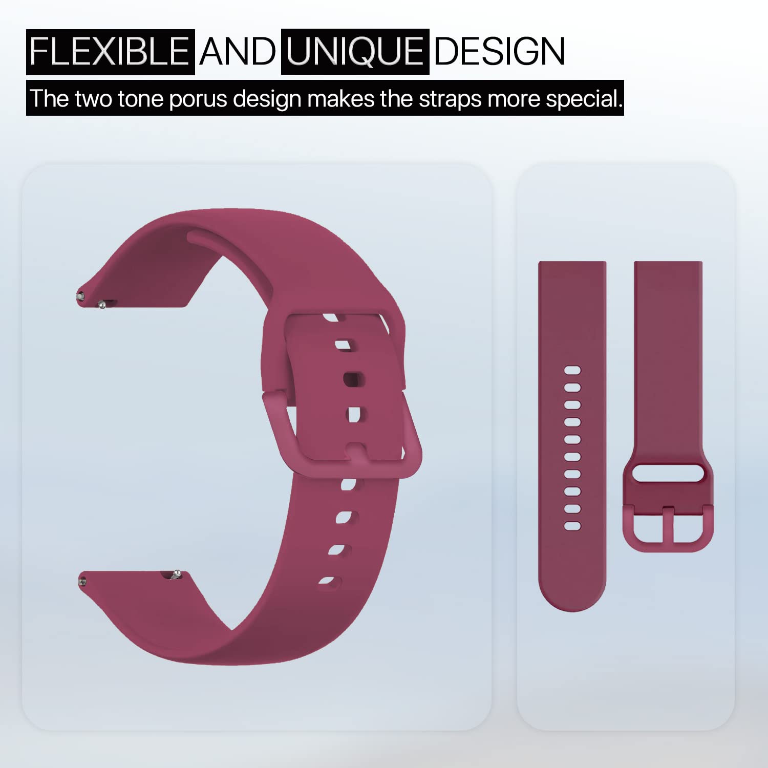 Pikkme Silicone Watch Strap Compatible (Purple) – photo 4