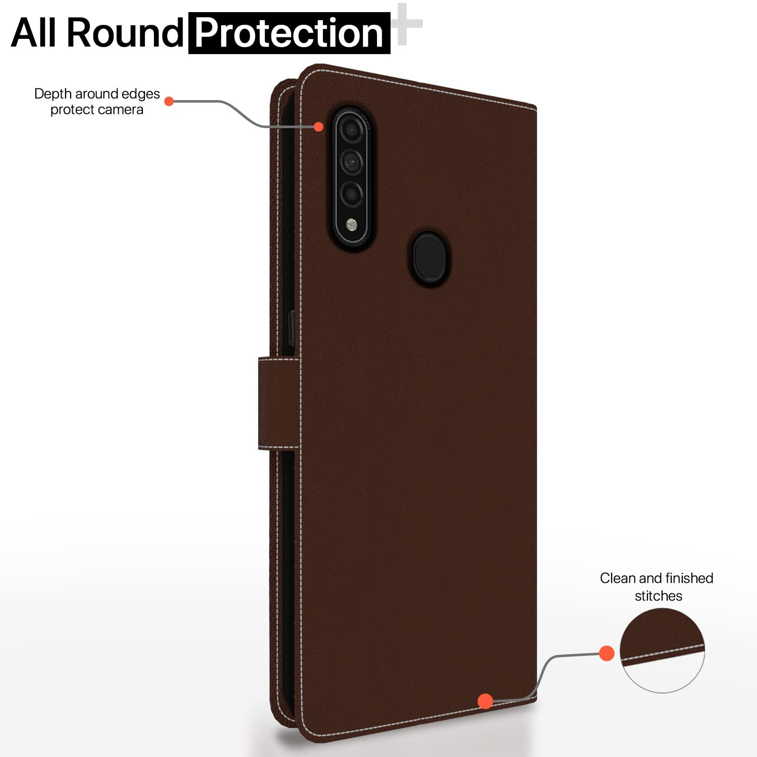 Brown & coffee Magnetic flip case for Oppo A31 – Pikkme – photo 4