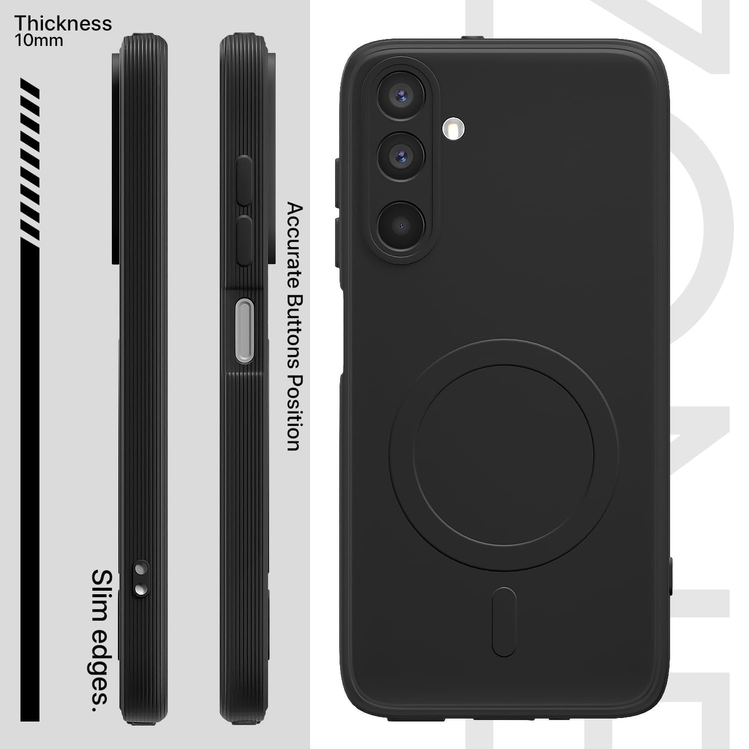 Black MagSafe mobile cover for Samsung M17/A17/F17 5G – Pikkme – photo 3