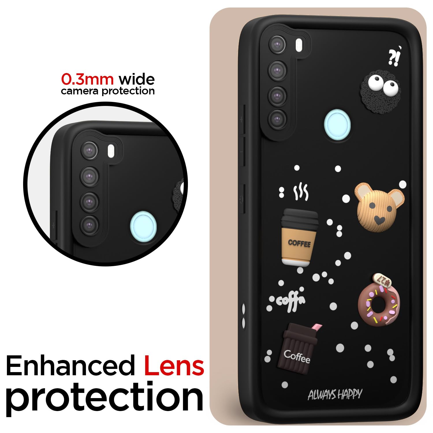 Redmi Note 8/3D mobile cover in black by Pikkme – photo 5