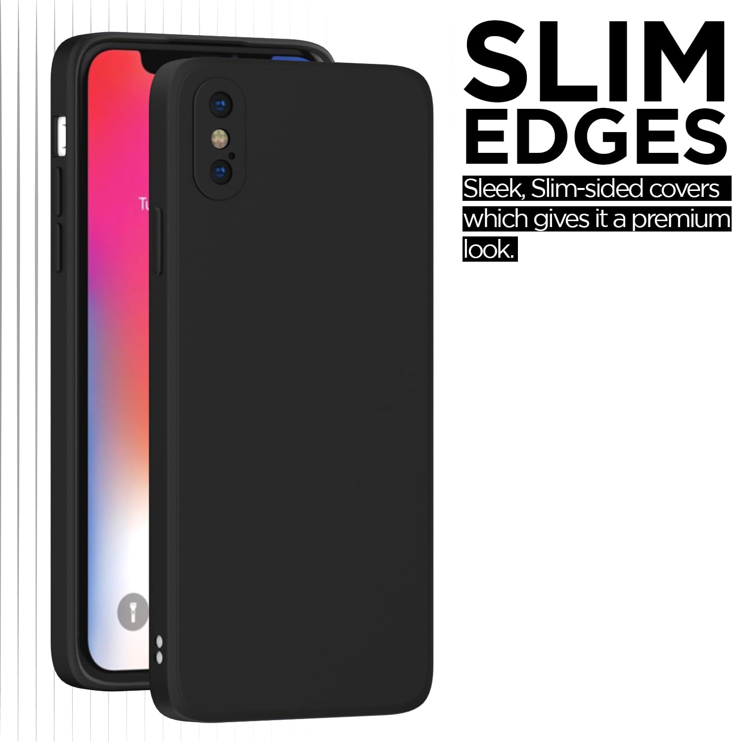 Pikkme iPhone X/XSLiquid Silicone Back Cover | Black