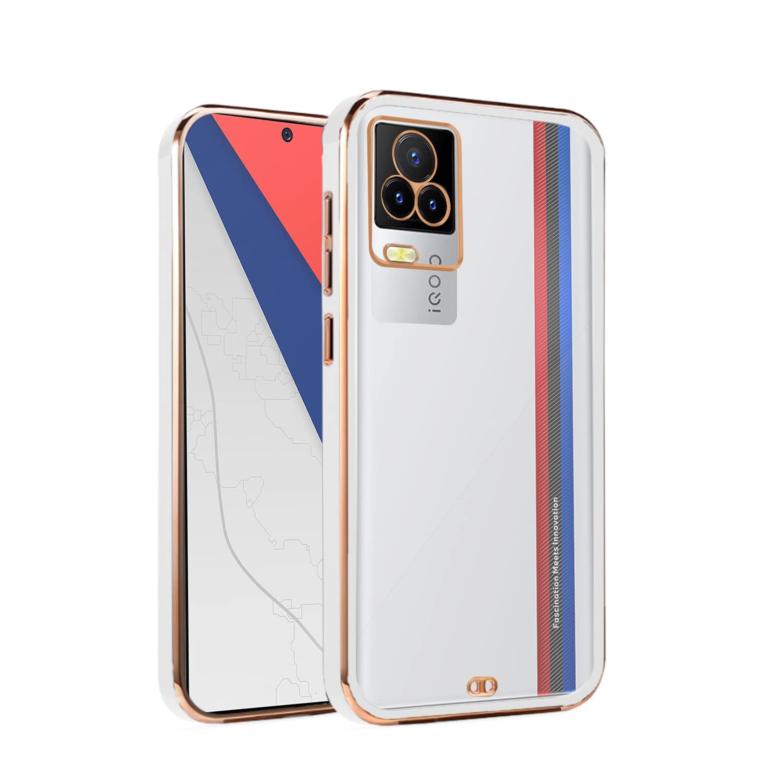 Pikkme white mobile back cover for iQOO 7 Legend 5G