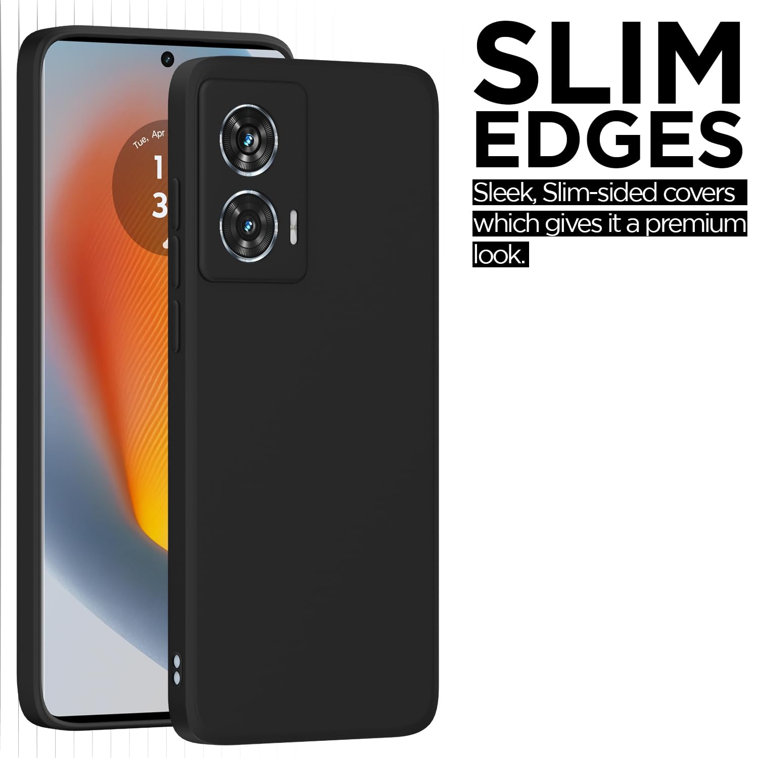 Black phone cover for Moto Edge 50 Fusion/G96 5G – Pikkme – photo 6